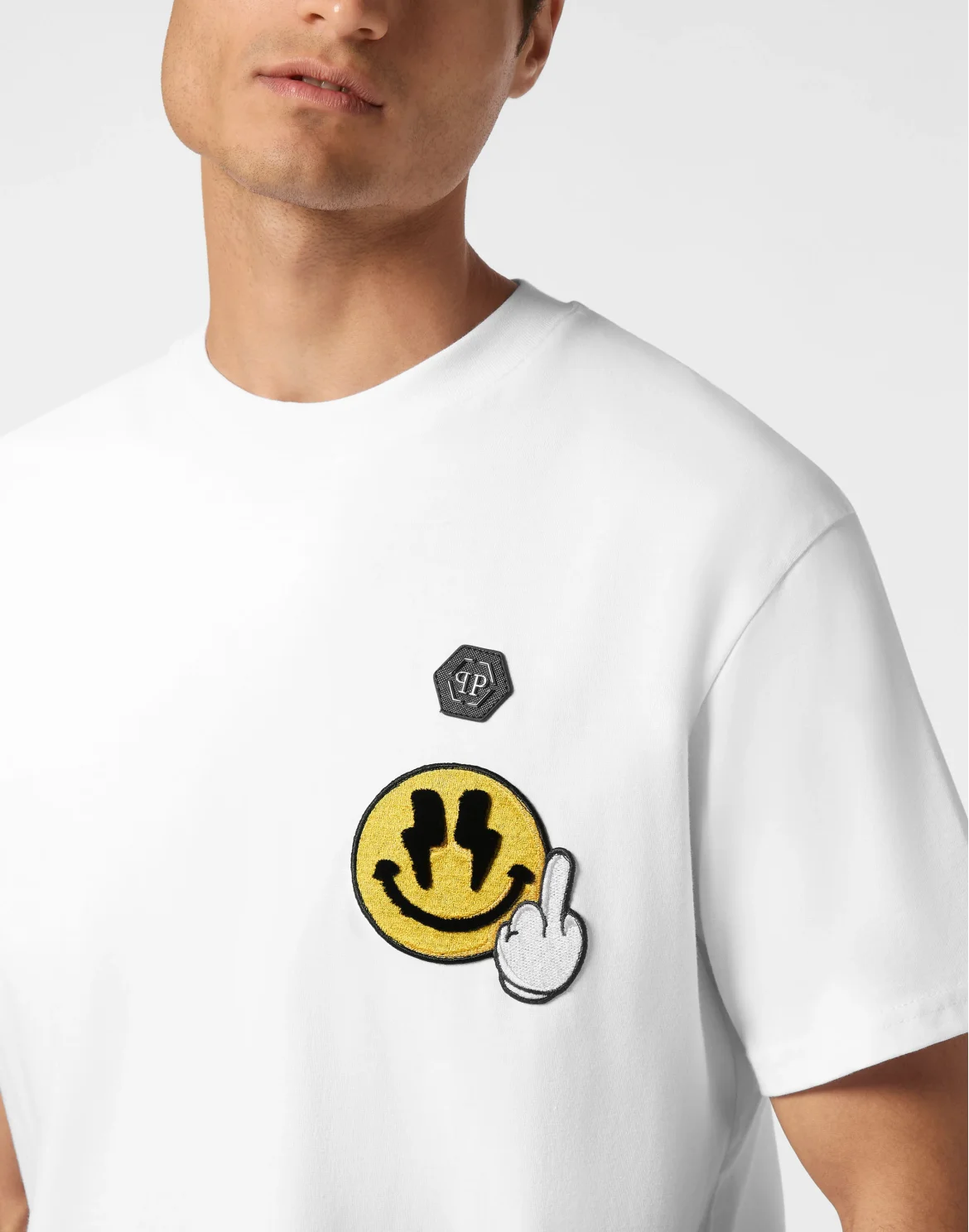 Jersey  T-shirt Round Neck SS Smile, цвет: Белый