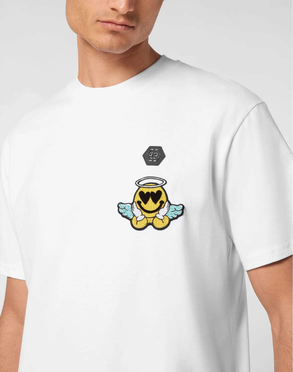 Jersey  T-shirt Round Neck SS Smile, цвет: Белый