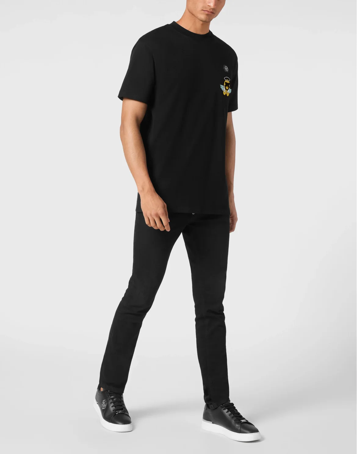 Jersey  T-shirt Round Neck SS Smile, цвет: Черный