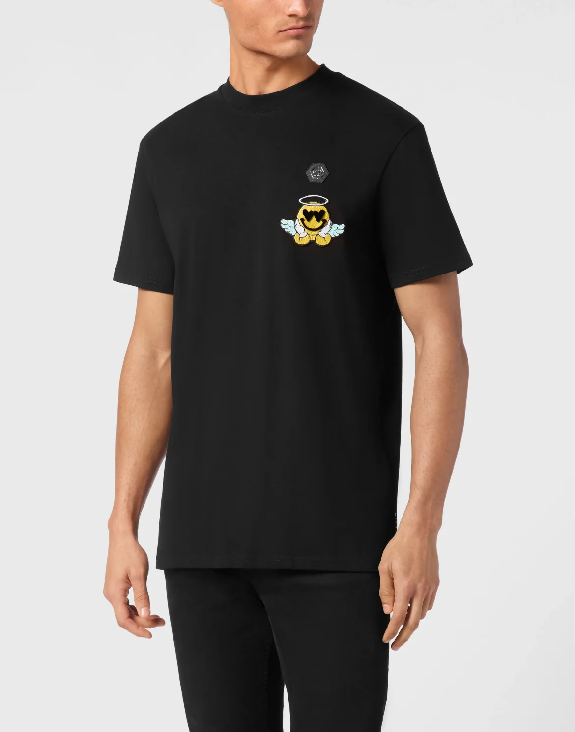 Jersey  T-shirt Round Neck SS Smile, цвет: Черный
