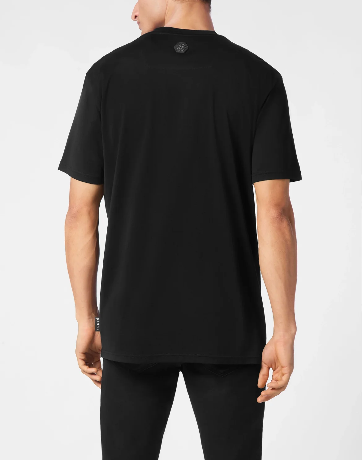 Jersey  T-shirt Round Neck SS Strass Smile, цвет: Черный