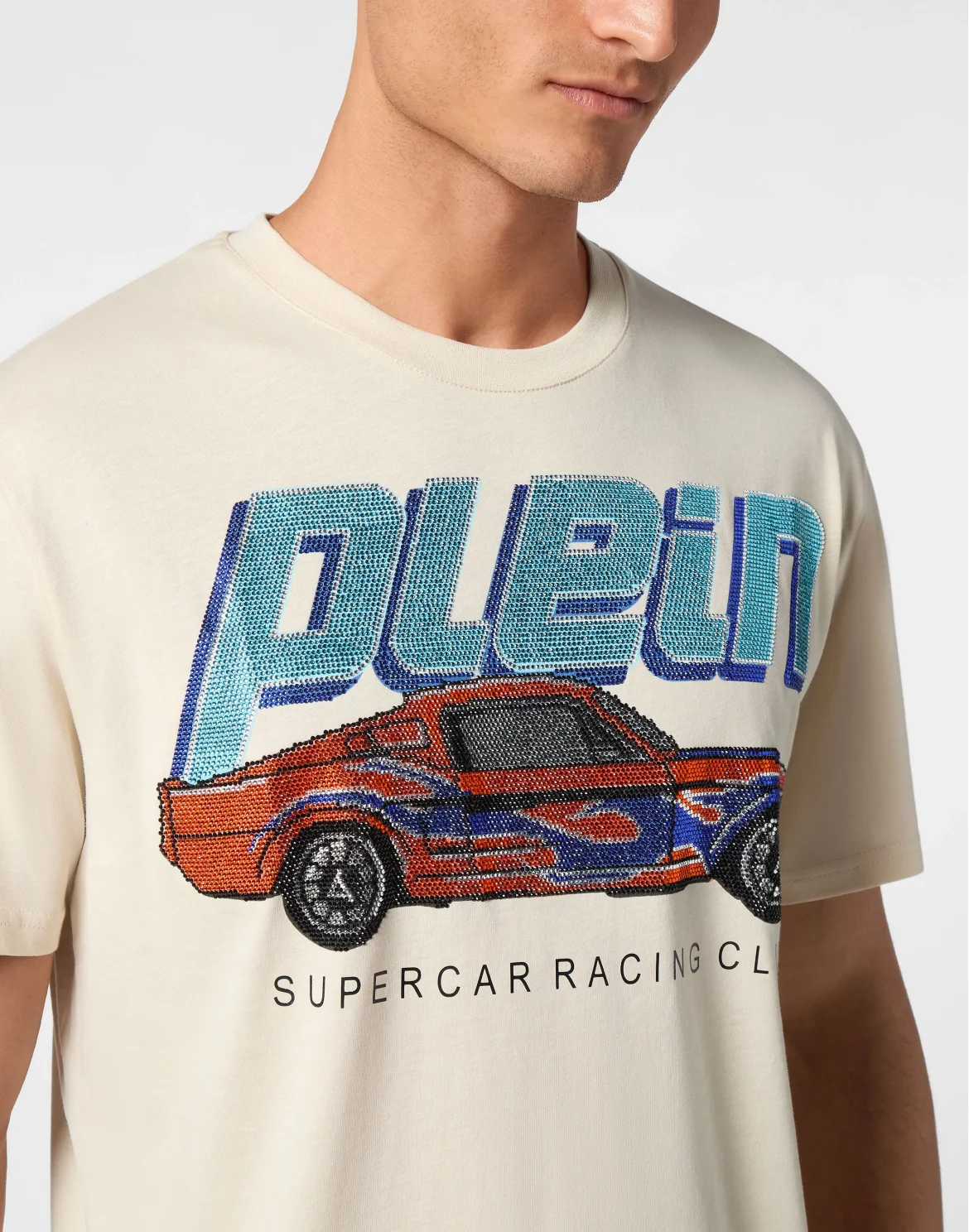 Jersey T-shirt Round Neck SS Cars Racing, цвет: Бежевый