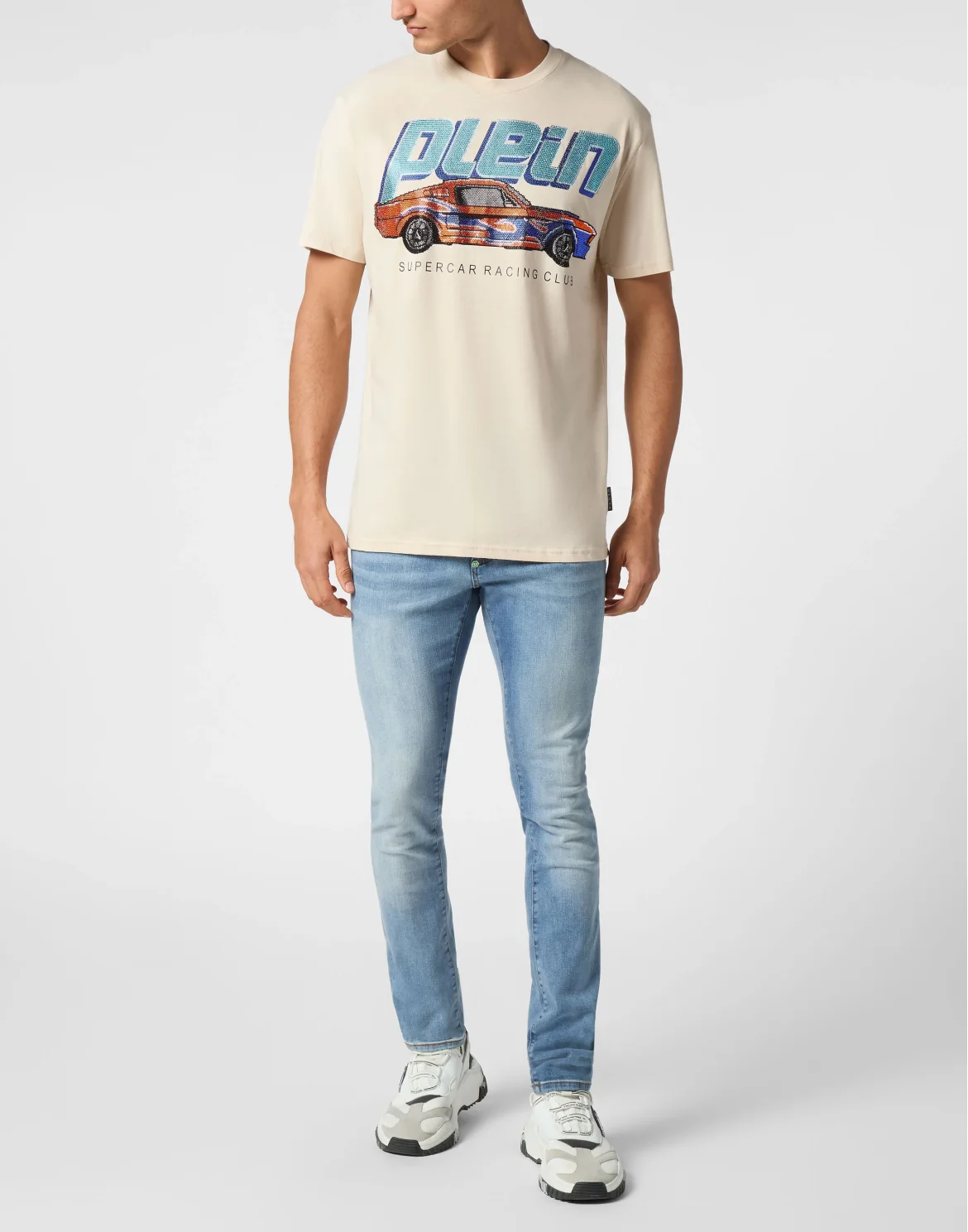 Jersey T-shirt Round Neck SS Cars Racing, цвет: Бежевый