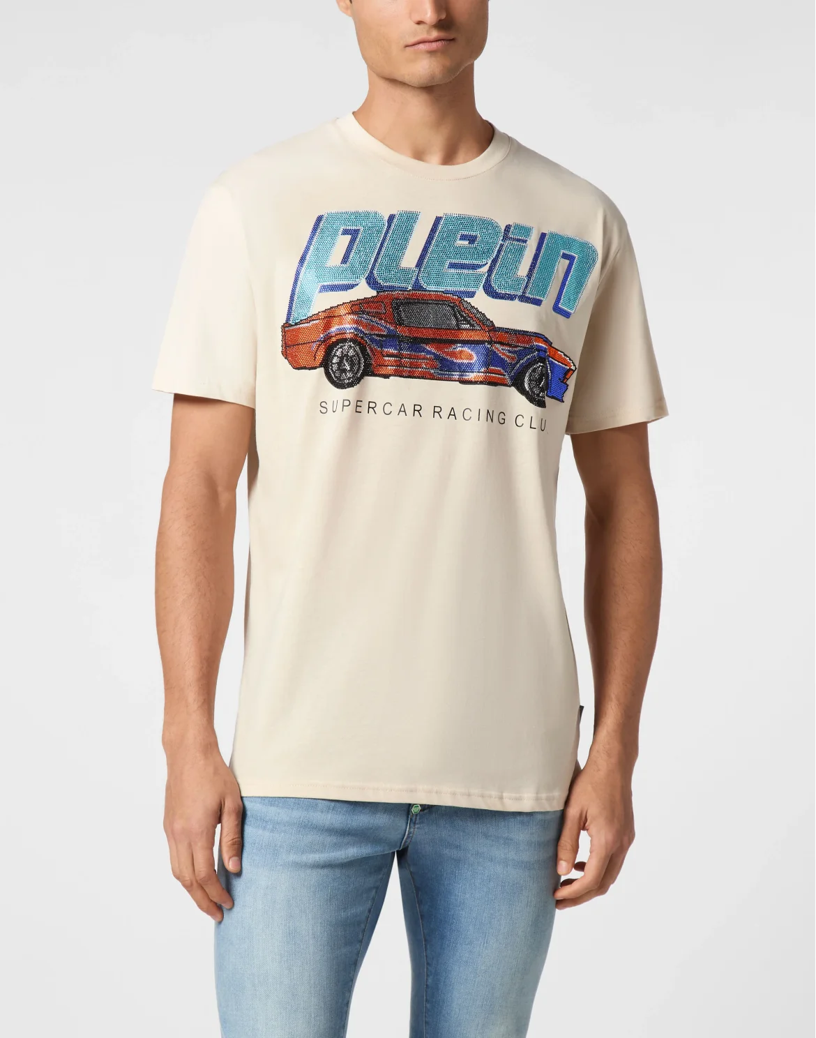 Jersey T-shirt Round Neck SS Cars Racing, цвет: Бежевый