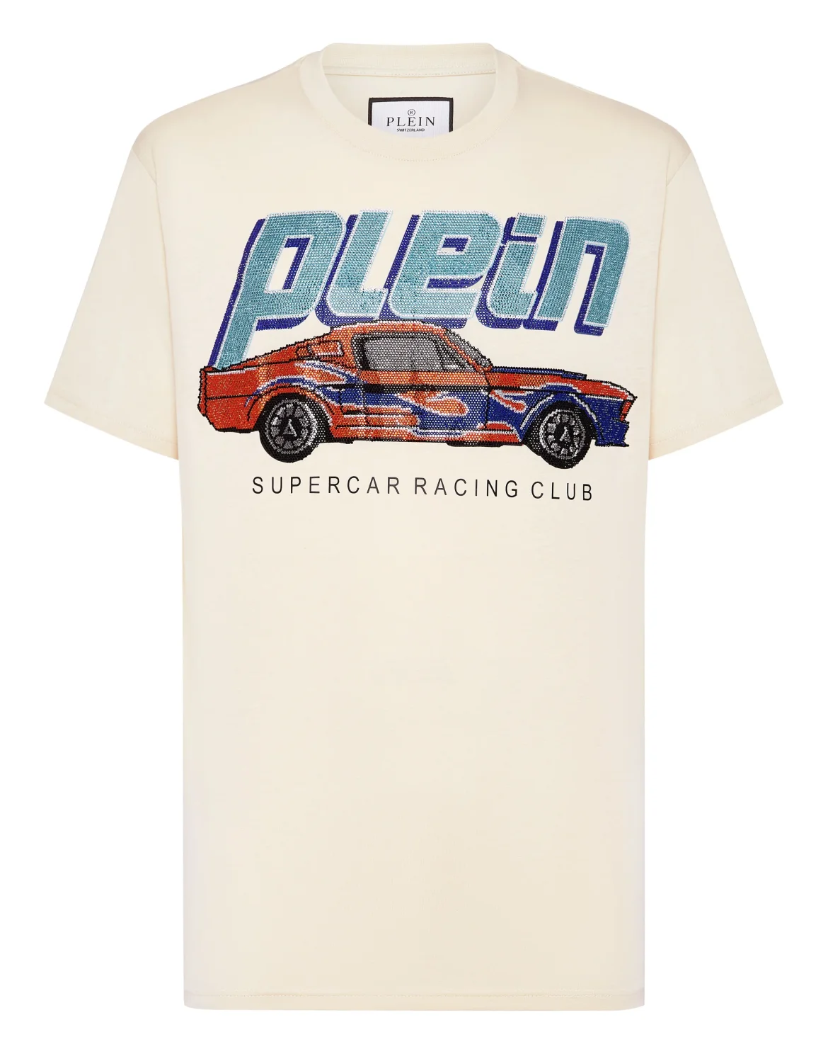 Jersey T-shirt Round Neck SS Cars Racing, цвет: Бежевый