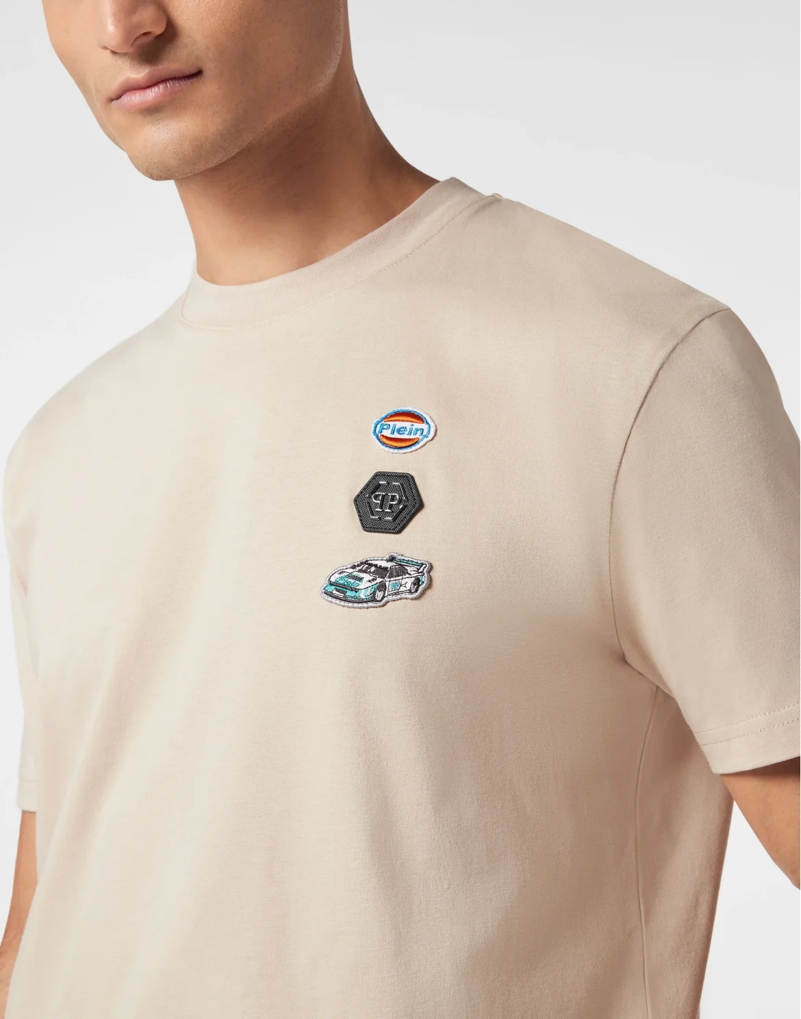 Jersey T-shirt Round Neck SS Cars Racing, цвет: Бежевый