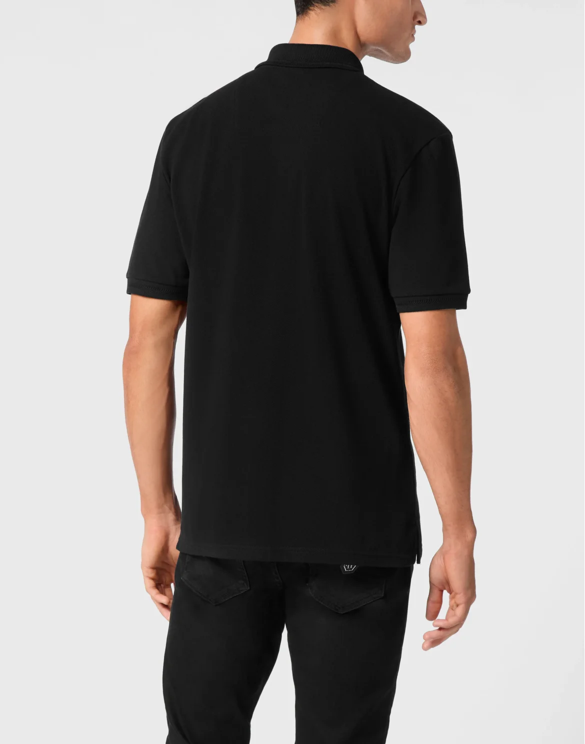 Polo shirt SS Label Contrast, цвет: Черный