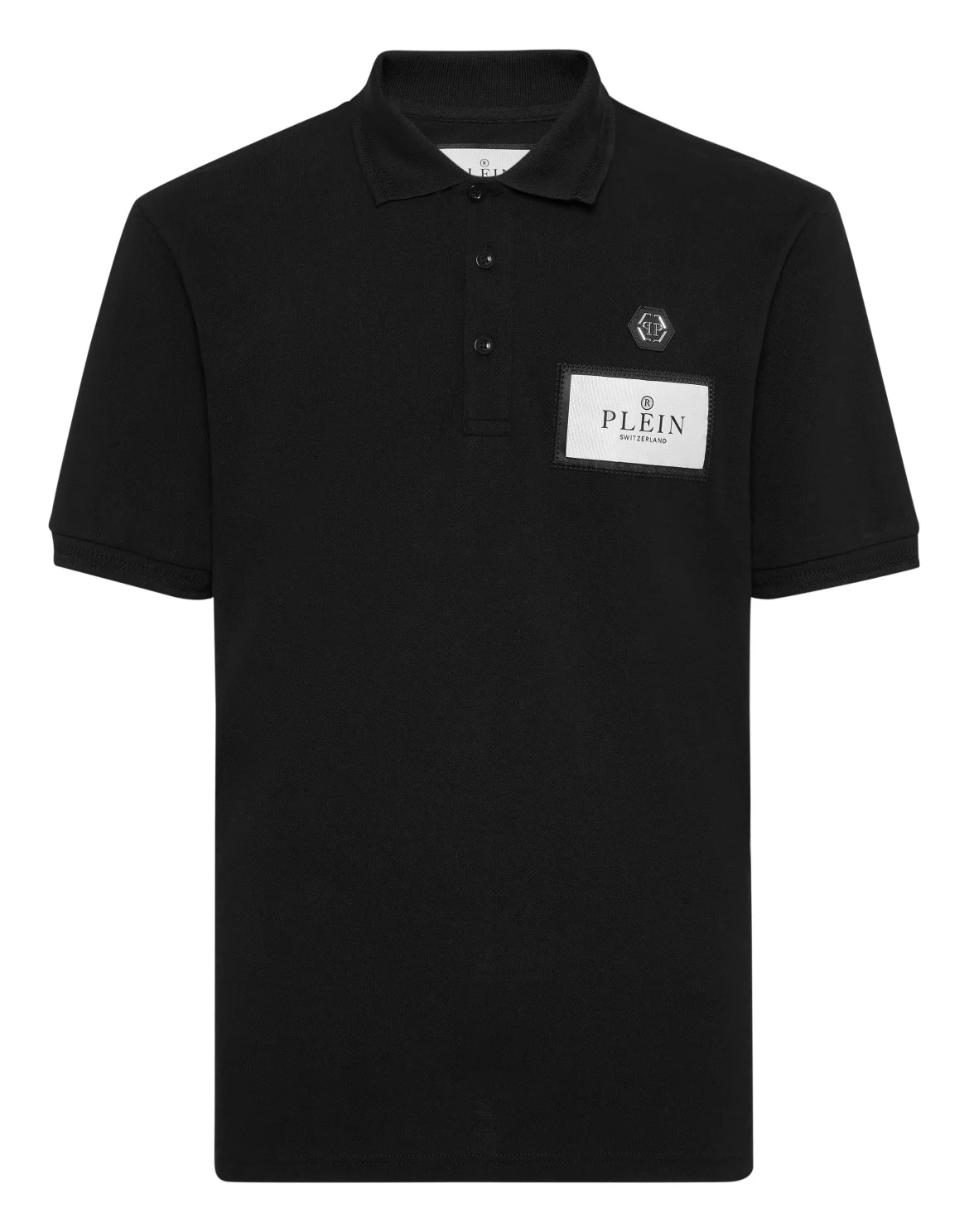 Polo shirt SS Label Contrast, цвет: Черный
