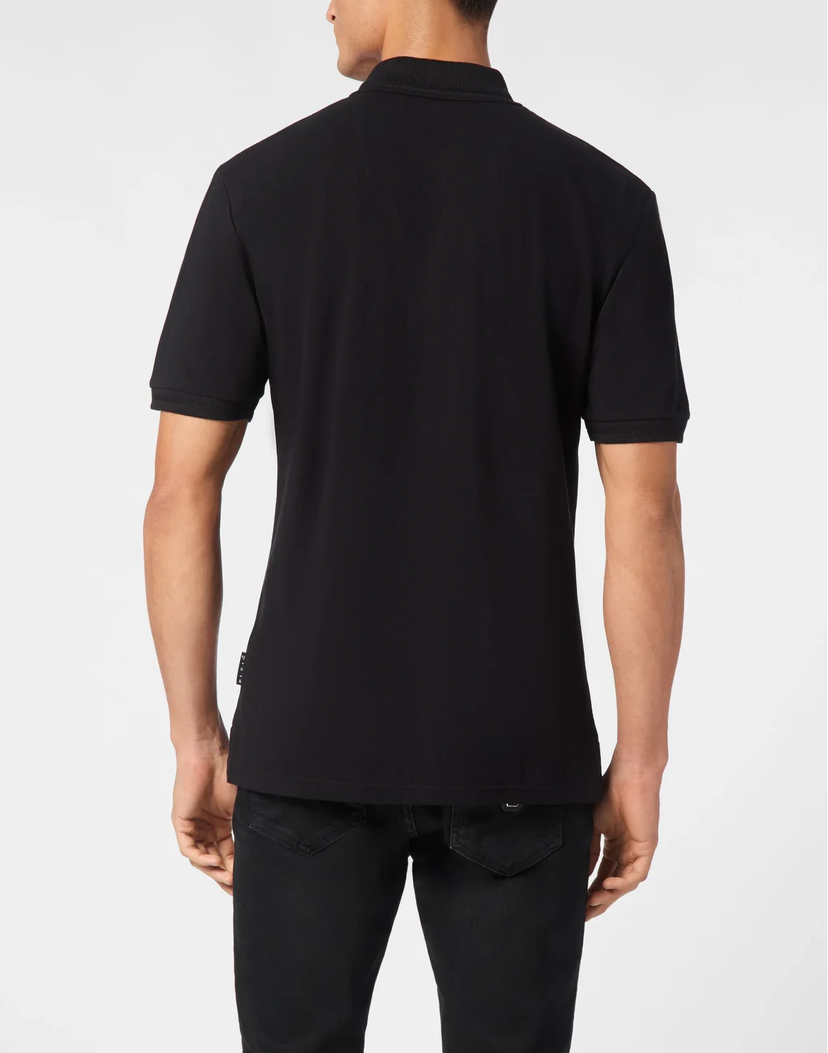 Polo shirt SS Label Contrast, цвет: Черный