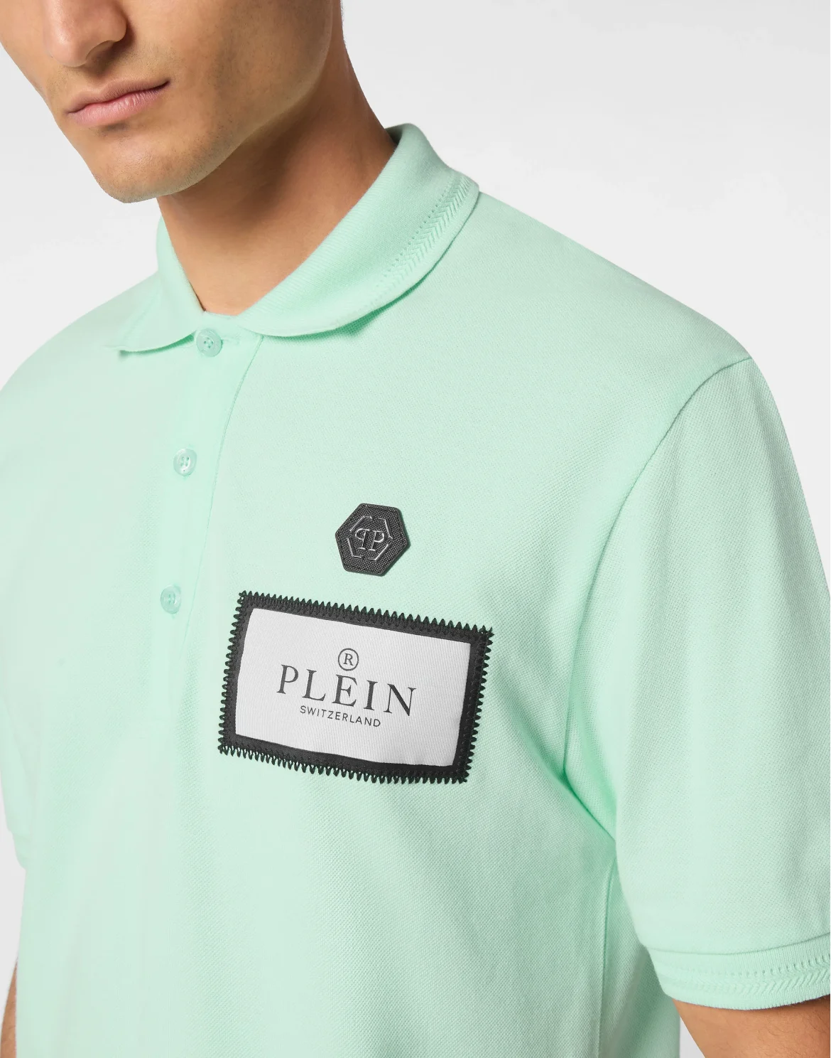 Polo shirt SS Label Contrast, цвет: Зеленый
