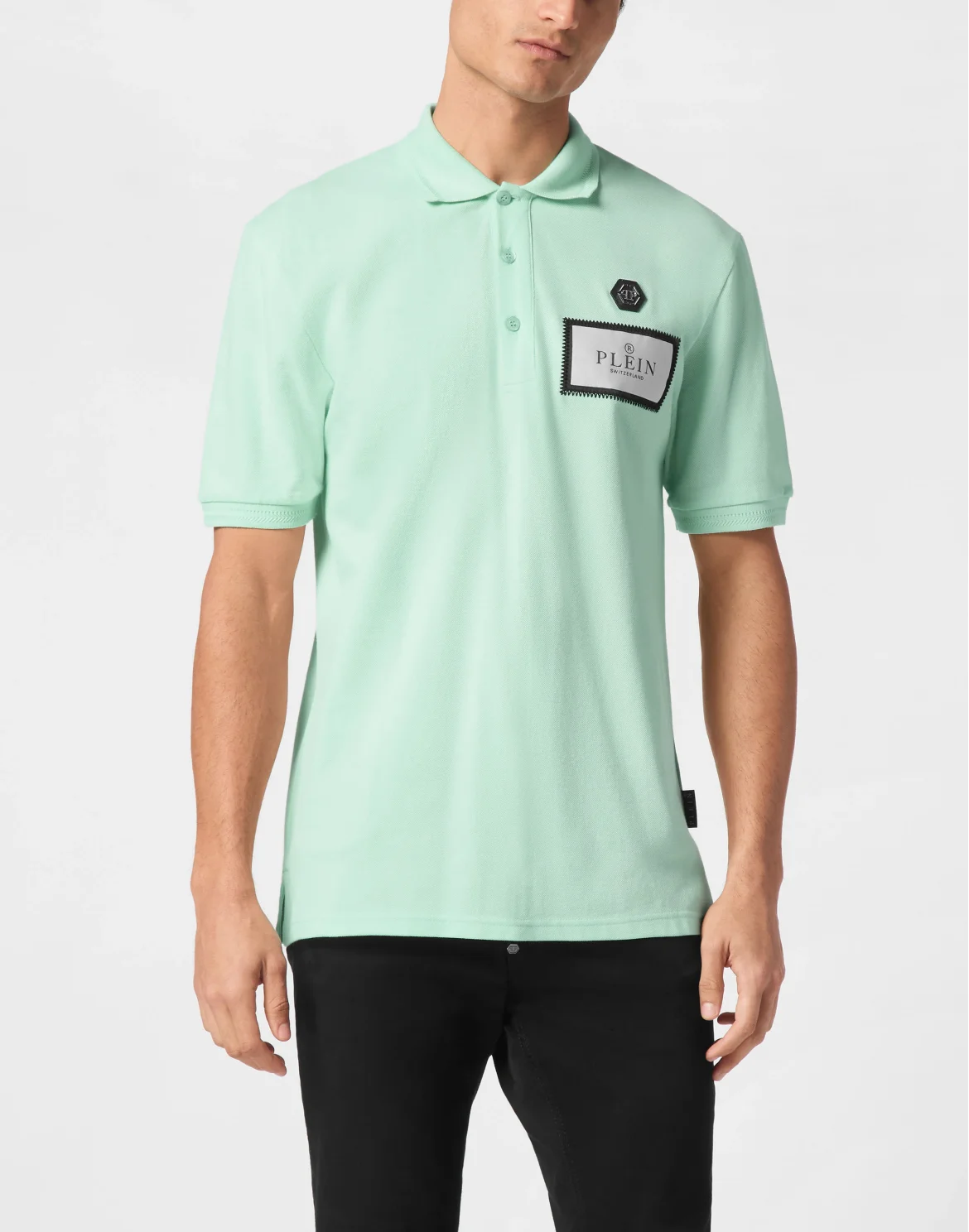 Polo shirt SS Label Contrast, цвет: Зеленый