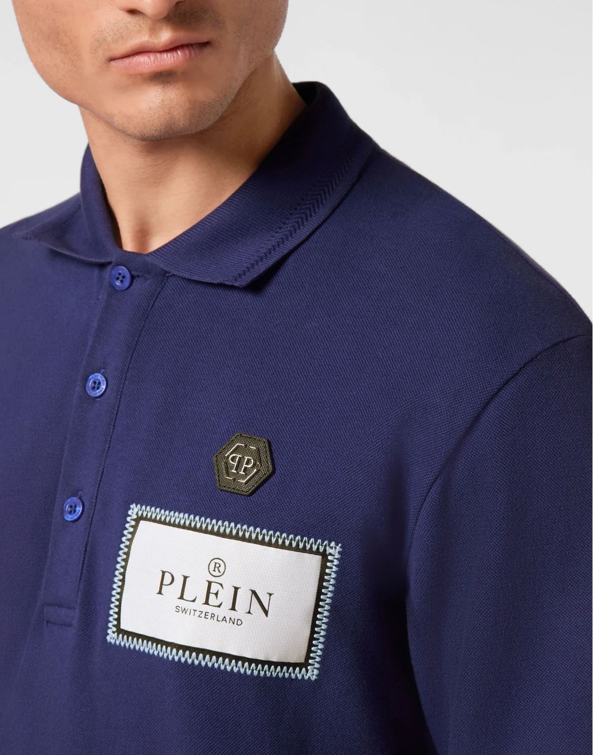 Polo shirt SS Label Contrast, цвет: Синий