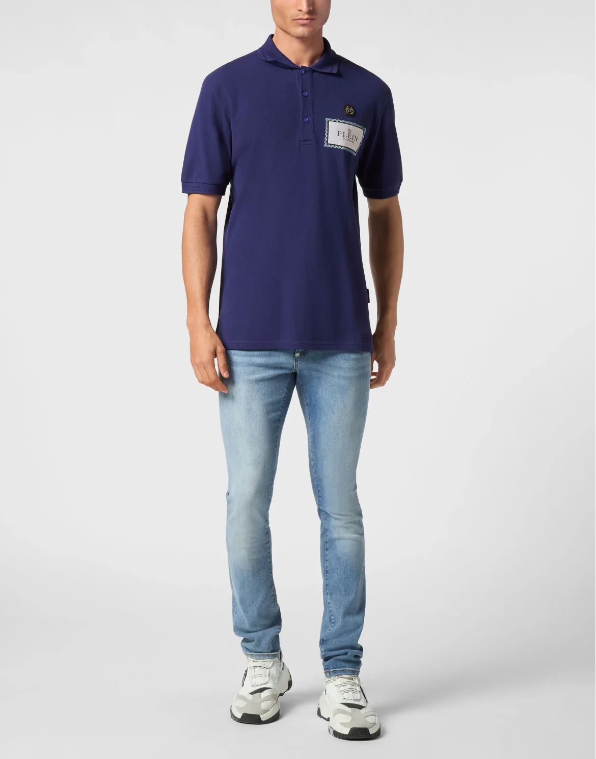 Polo shirt SS Label Contrast, цвет: Синий