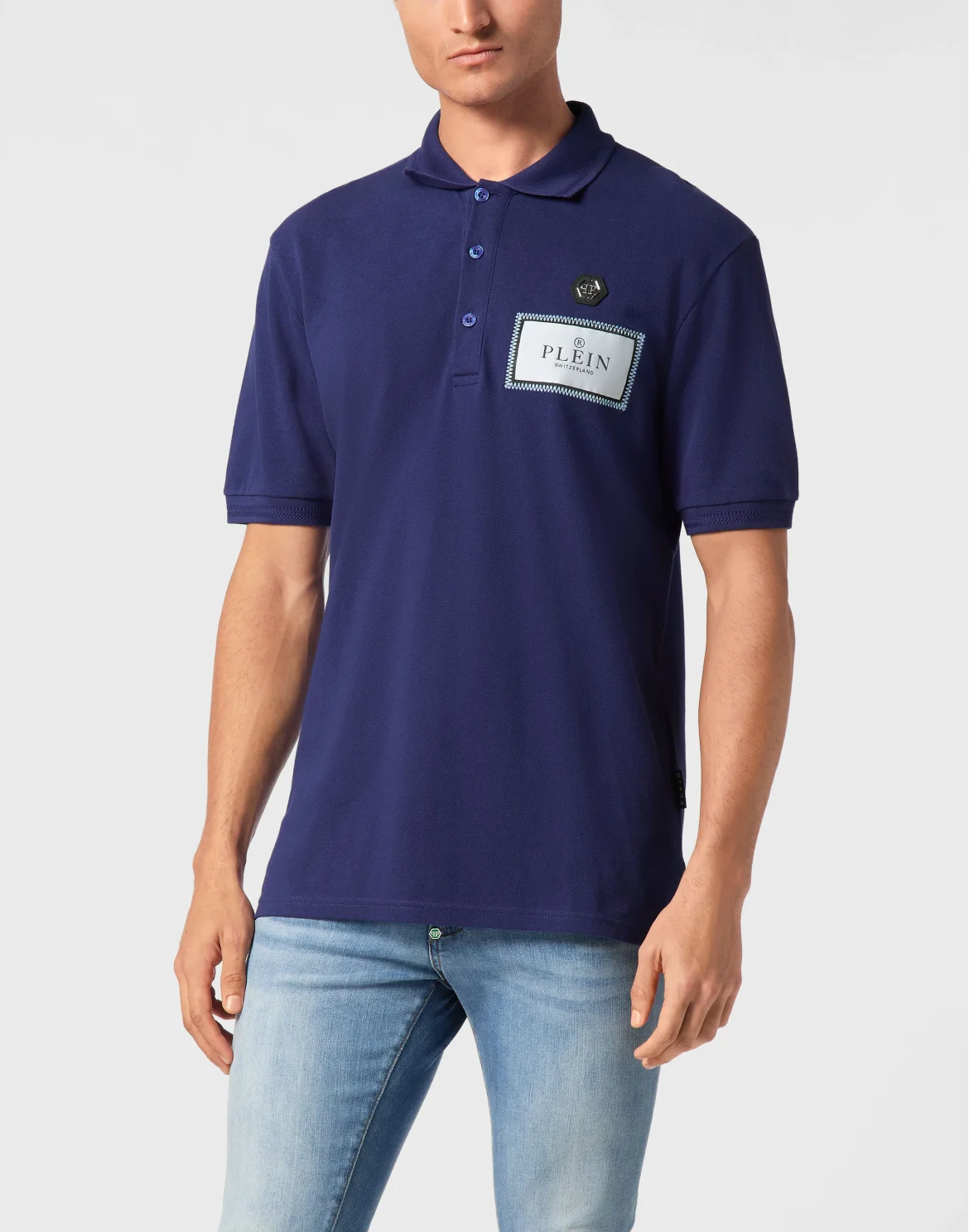 Polo shirt SS Label Contrast, цвет: Синий