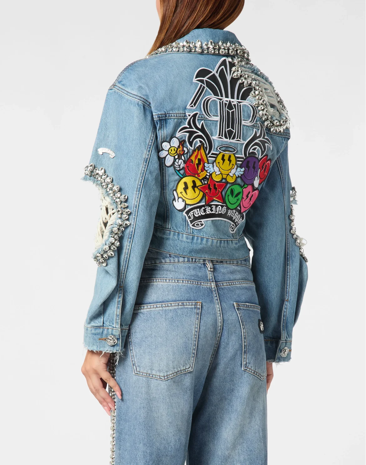 Denim Cropped Jacket Smile, цвет: Голубой