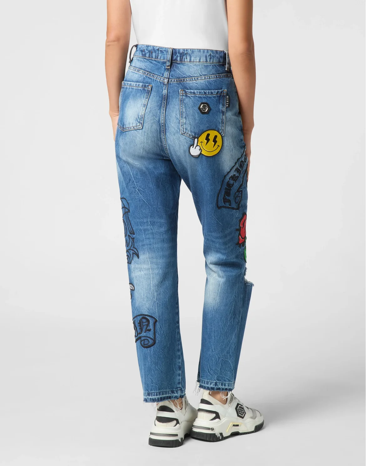 Denim Trousers Loose Fit Smile, цвет: Синий