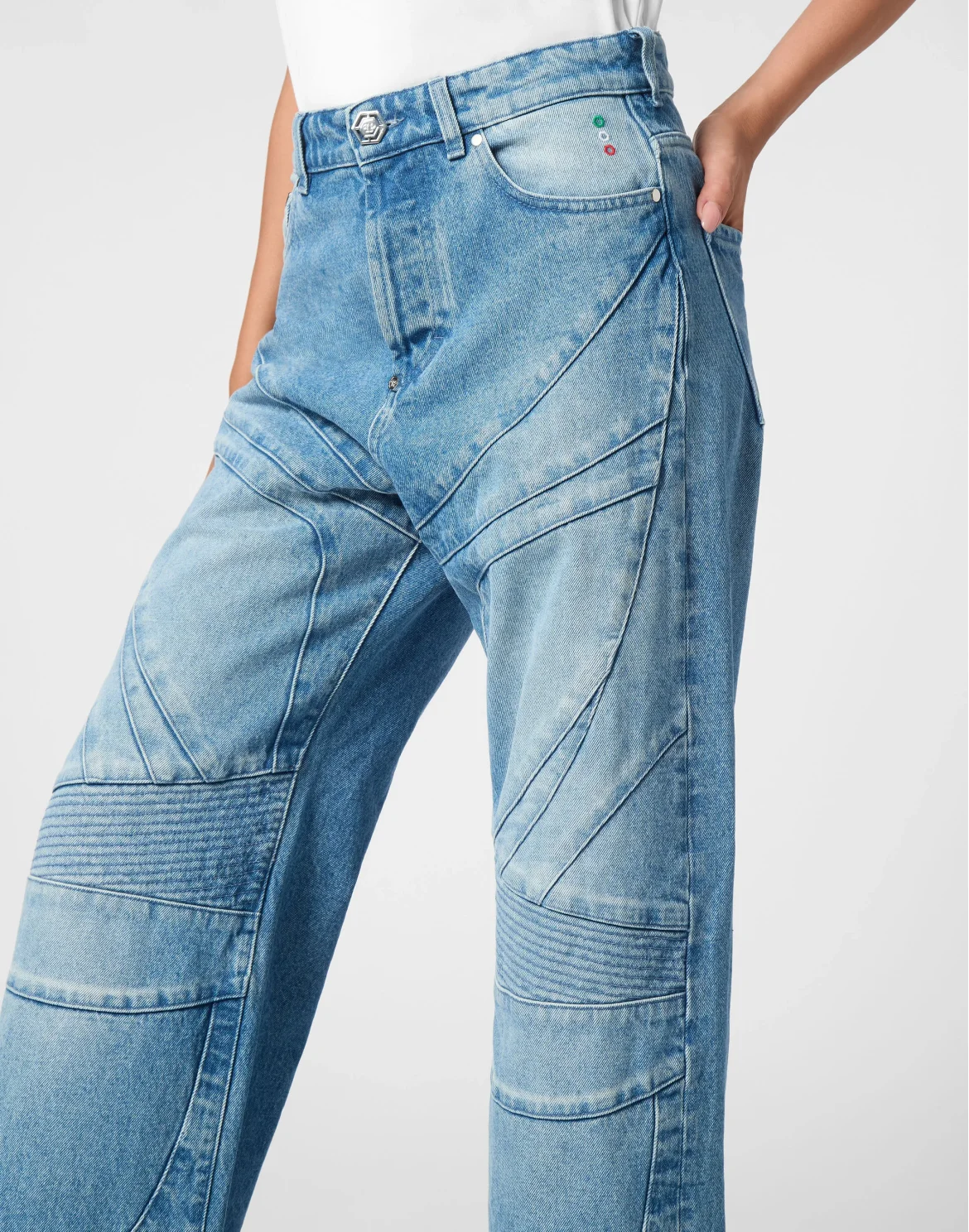 Skater Fit Denim Trousers Racing, цвет: Голубой