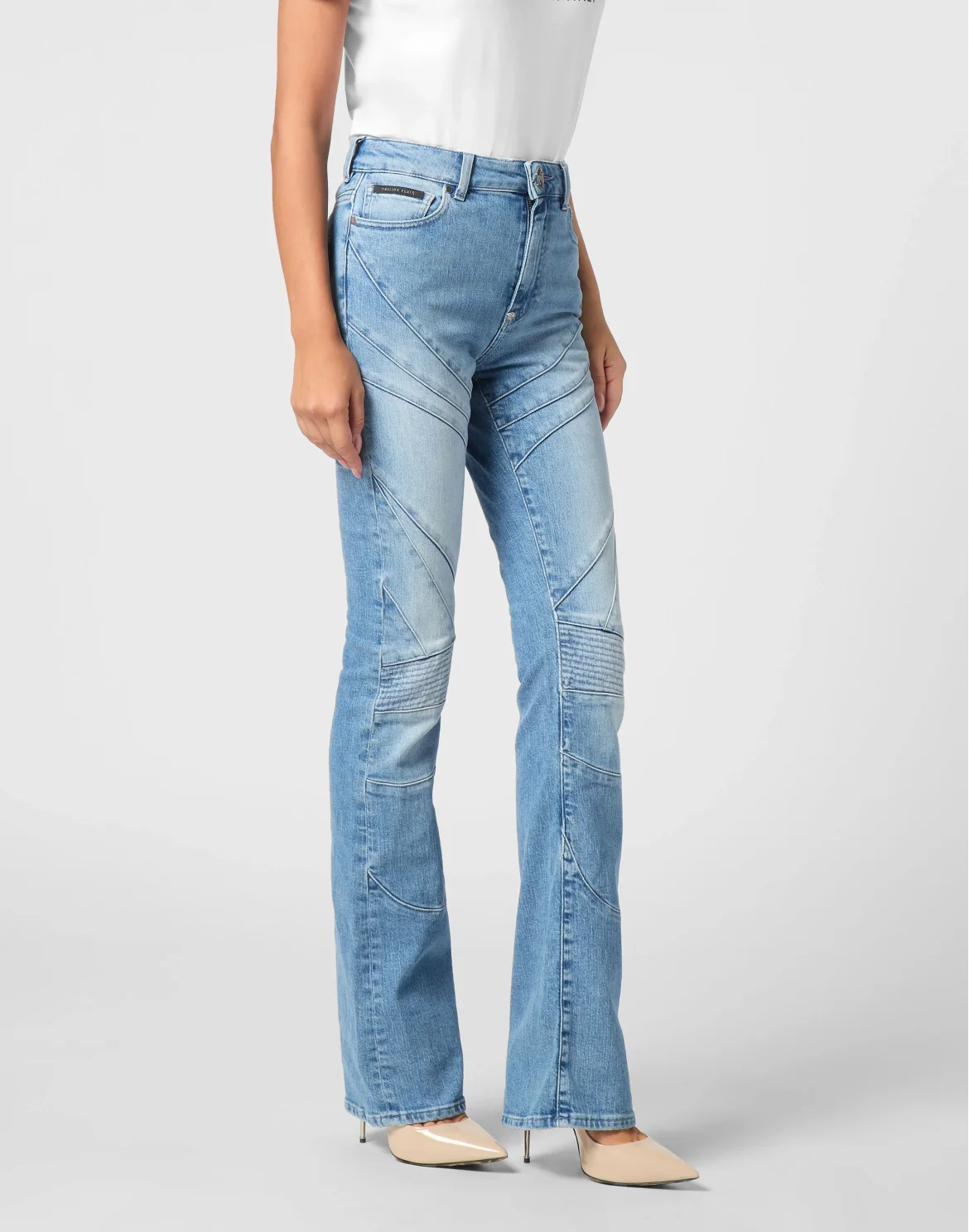 Denim Flare Trousers Racing, цвет: Голубой