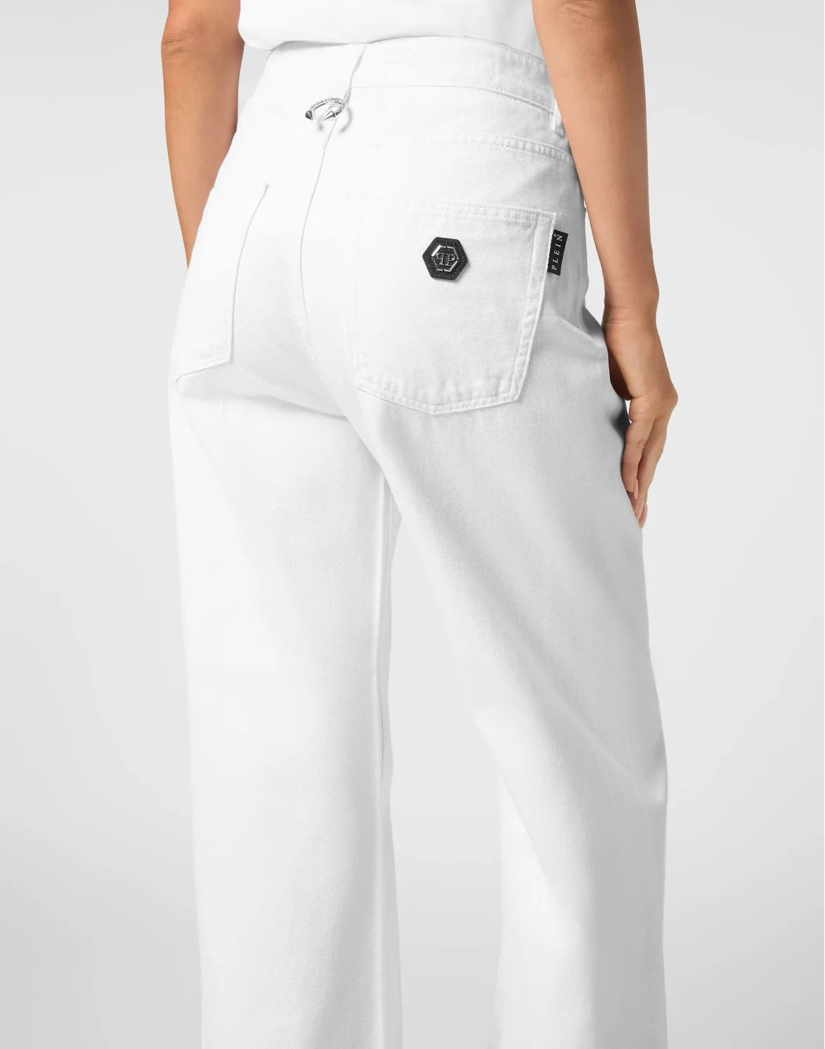 Denim Skater Fit Trousers, цвет: Белый