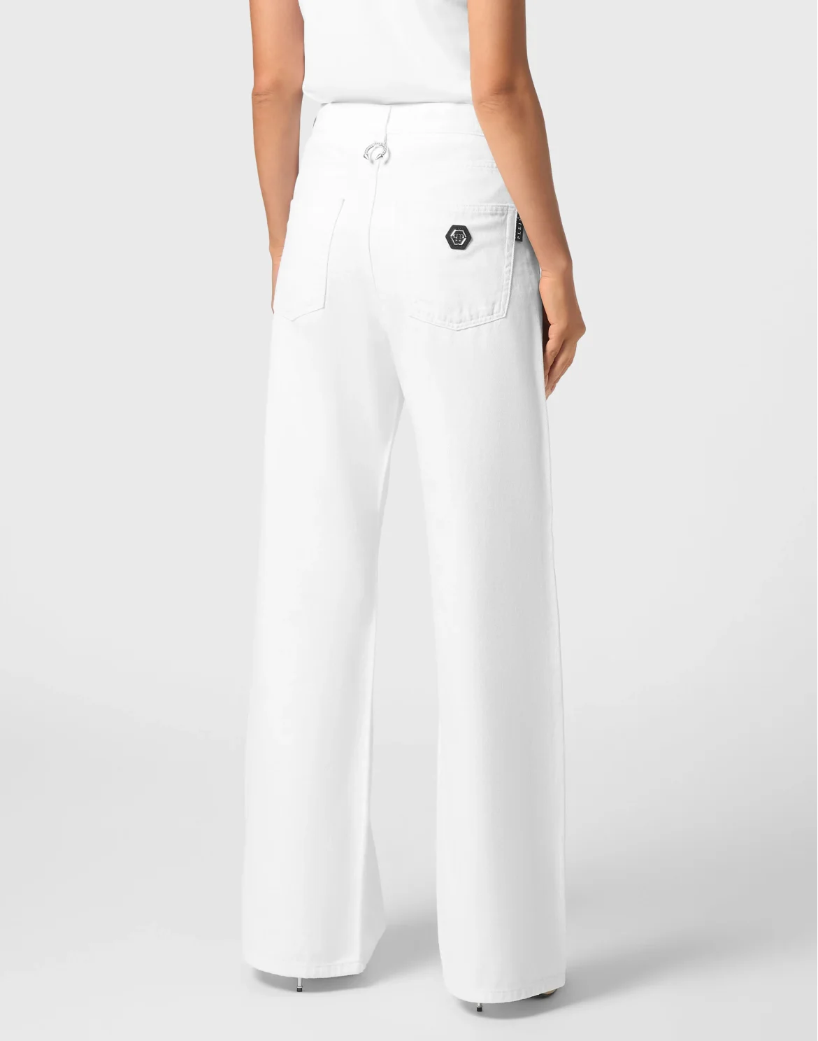 Denim Skater Fit Trousers, цвет: Белый