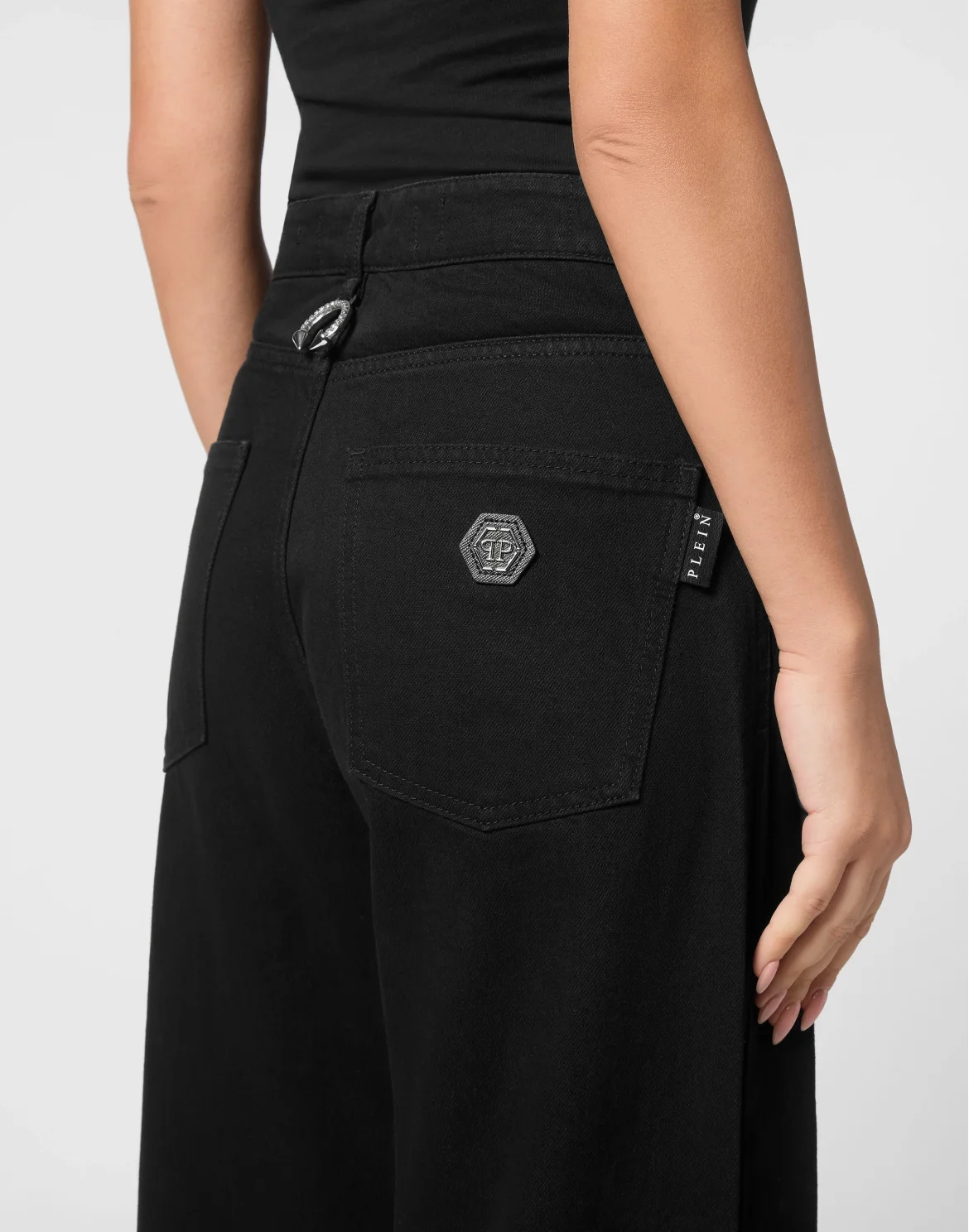 Denim Skater Fit Trousers, цвет: Черный