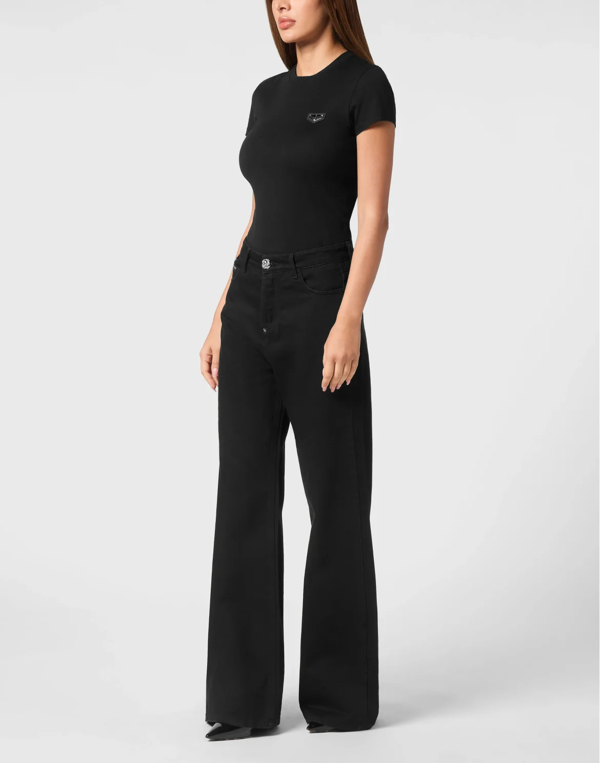 Denim Skater Fit Trousers, цвет: Черный
