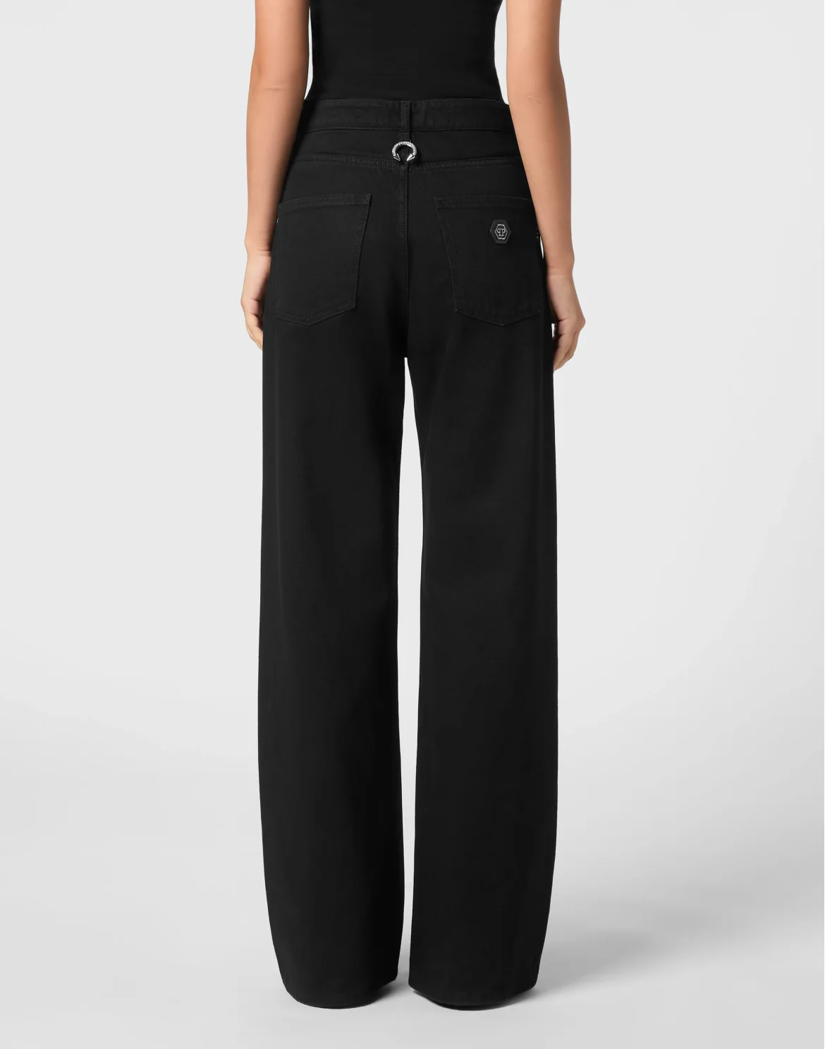 Denim Skater Fit Trousers, цвет: Черный
