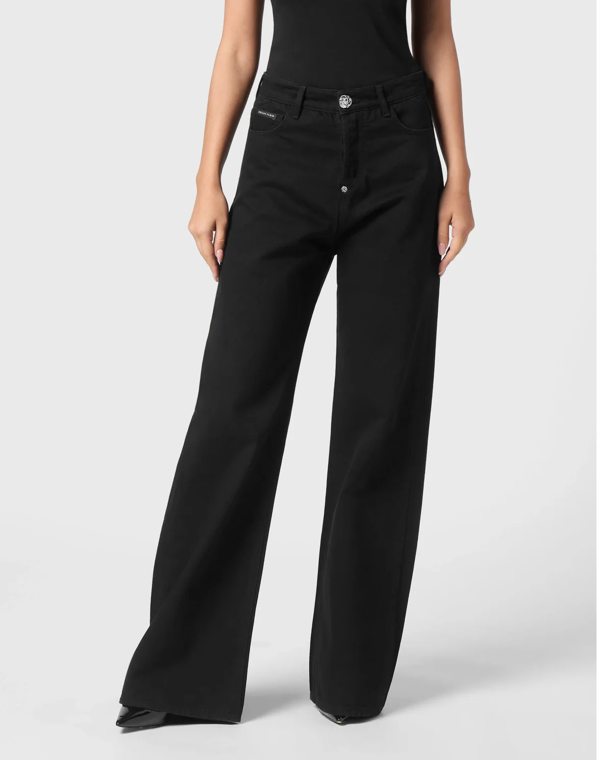 Denim Skater Fit Trousers, цвет: Черный