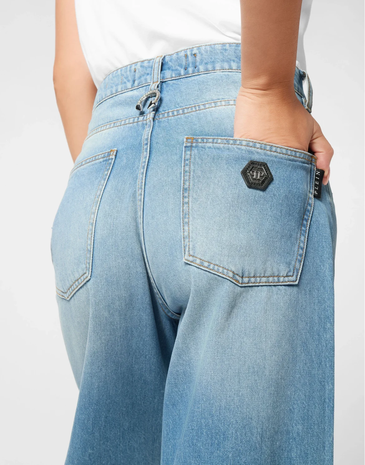Denim Skater Fit Trousers, цвет: Синий