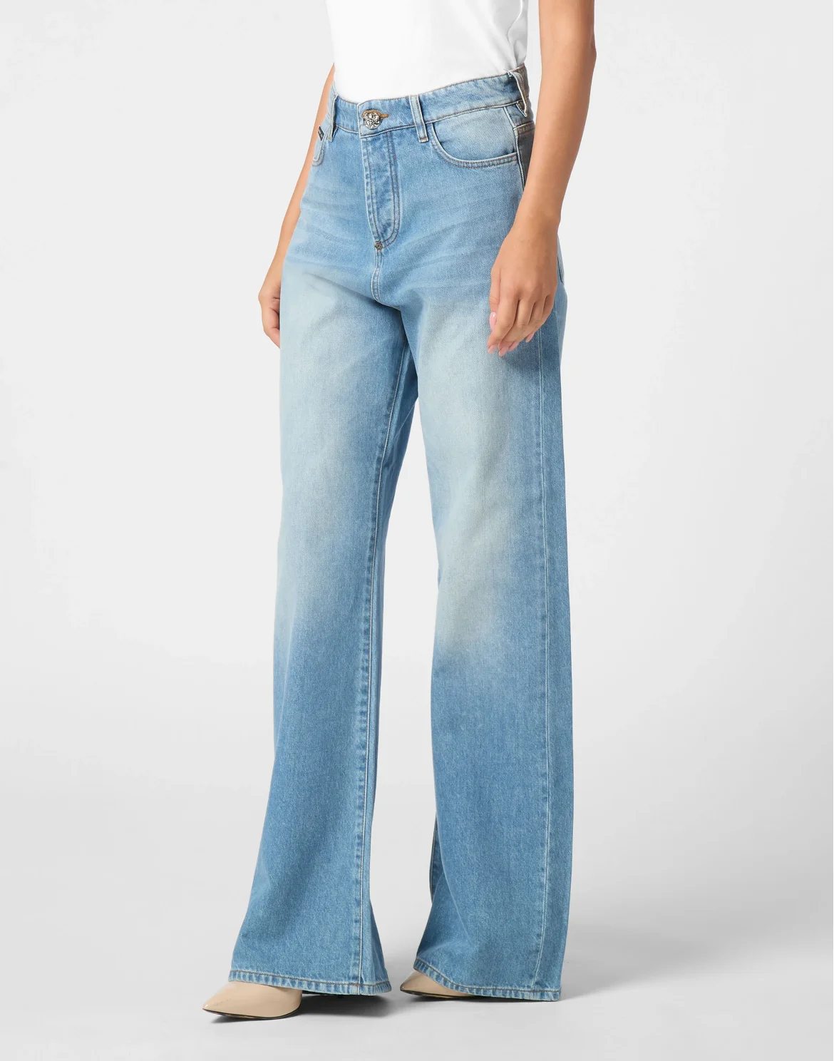 Denim Skater Fit Trousers, цвет: Синий