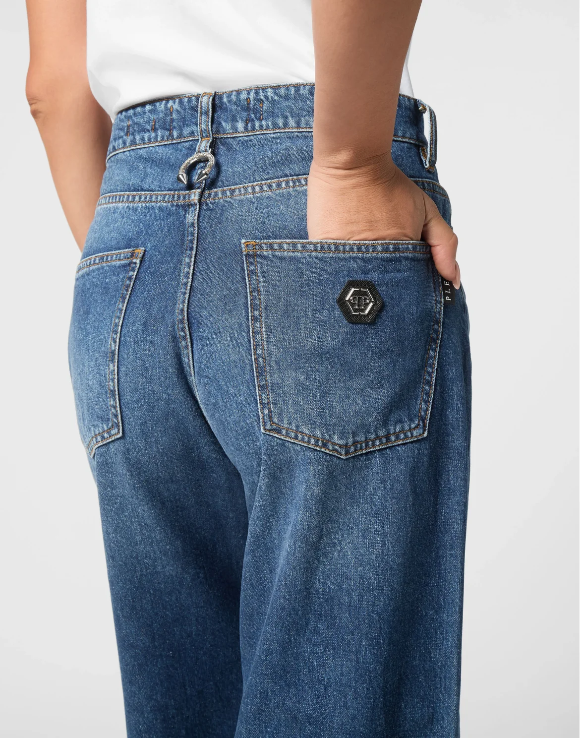 Denim Skater Fit Trousers, цвет: Синий