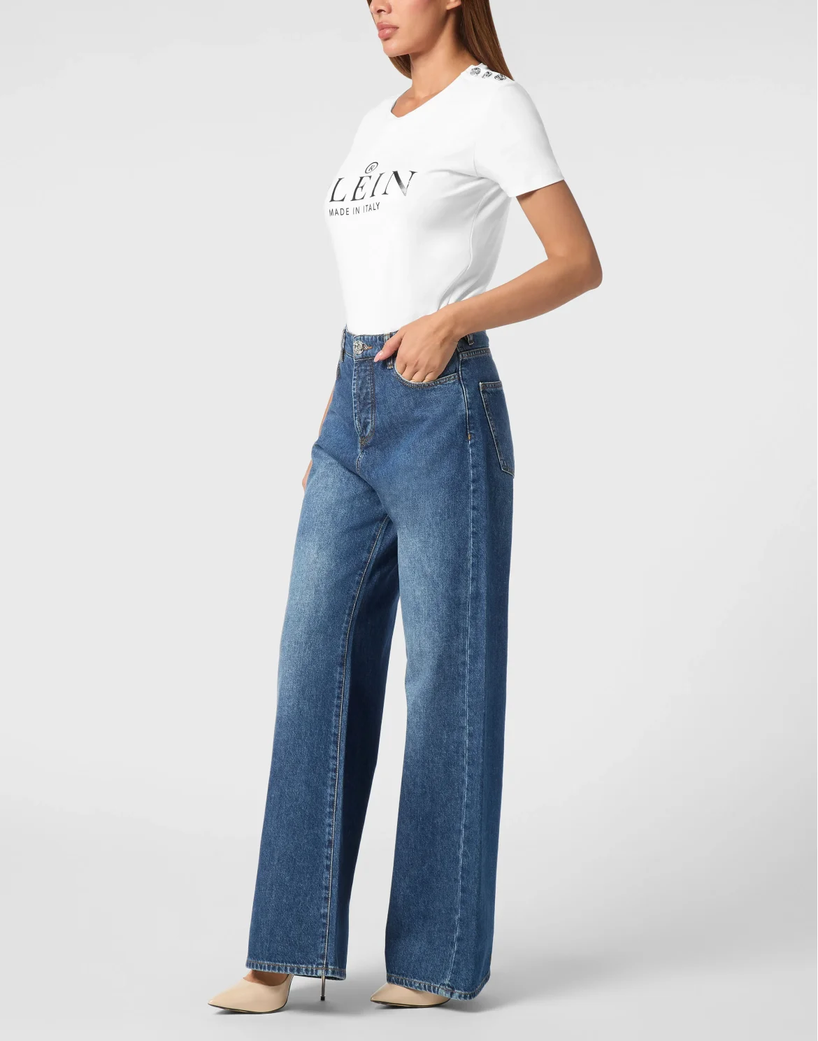 Denim Skater Fit Trousers, цвет: Синий