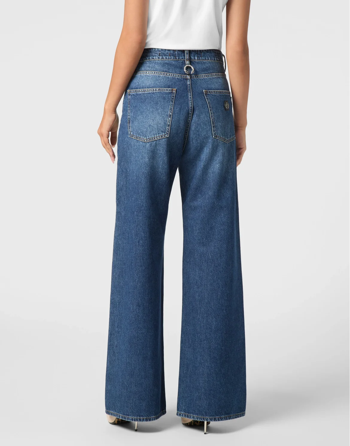 Denim Skater Fit Trousers, цвет: Синий