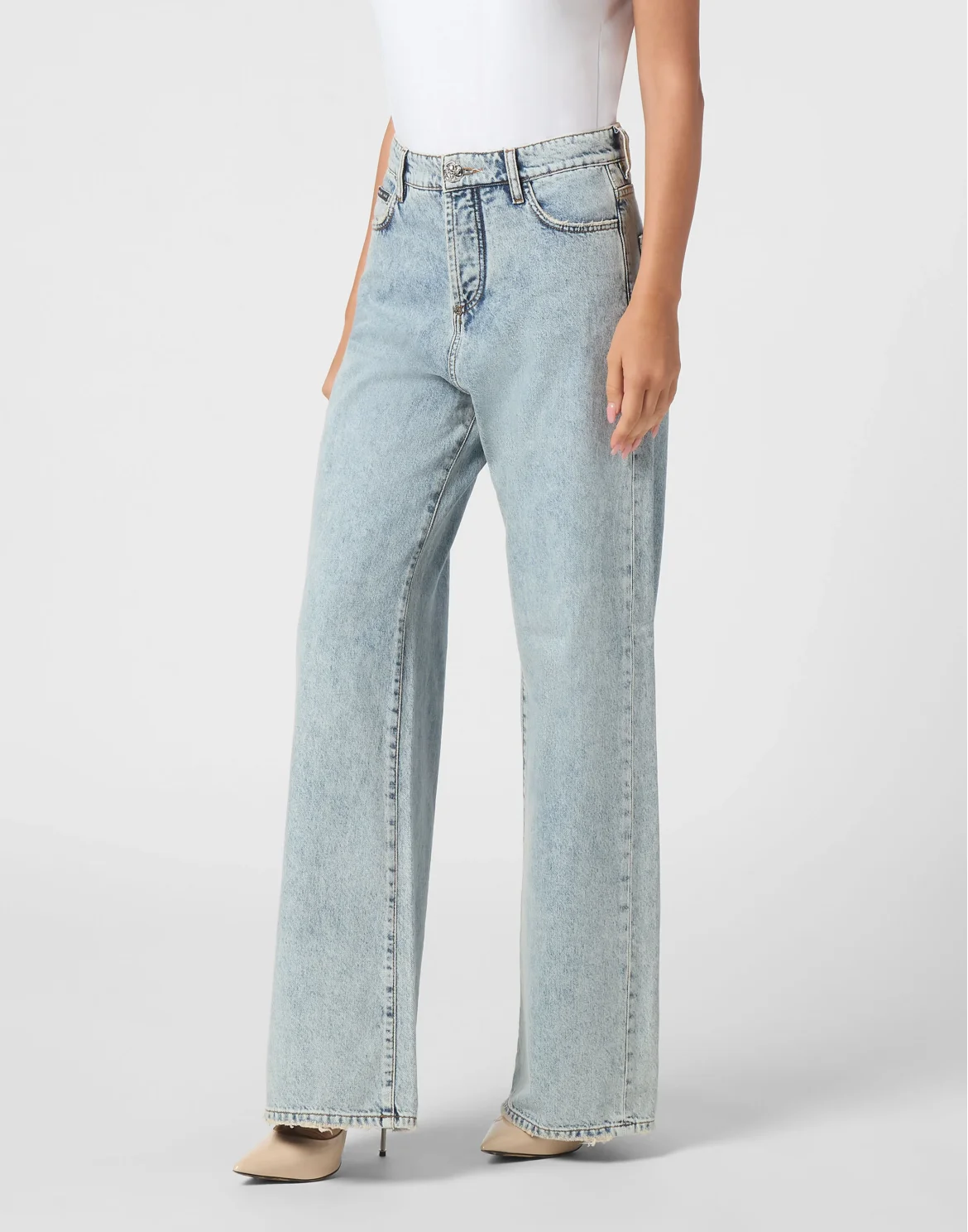 Denim Skater Fit Trousers, цвет: Синий