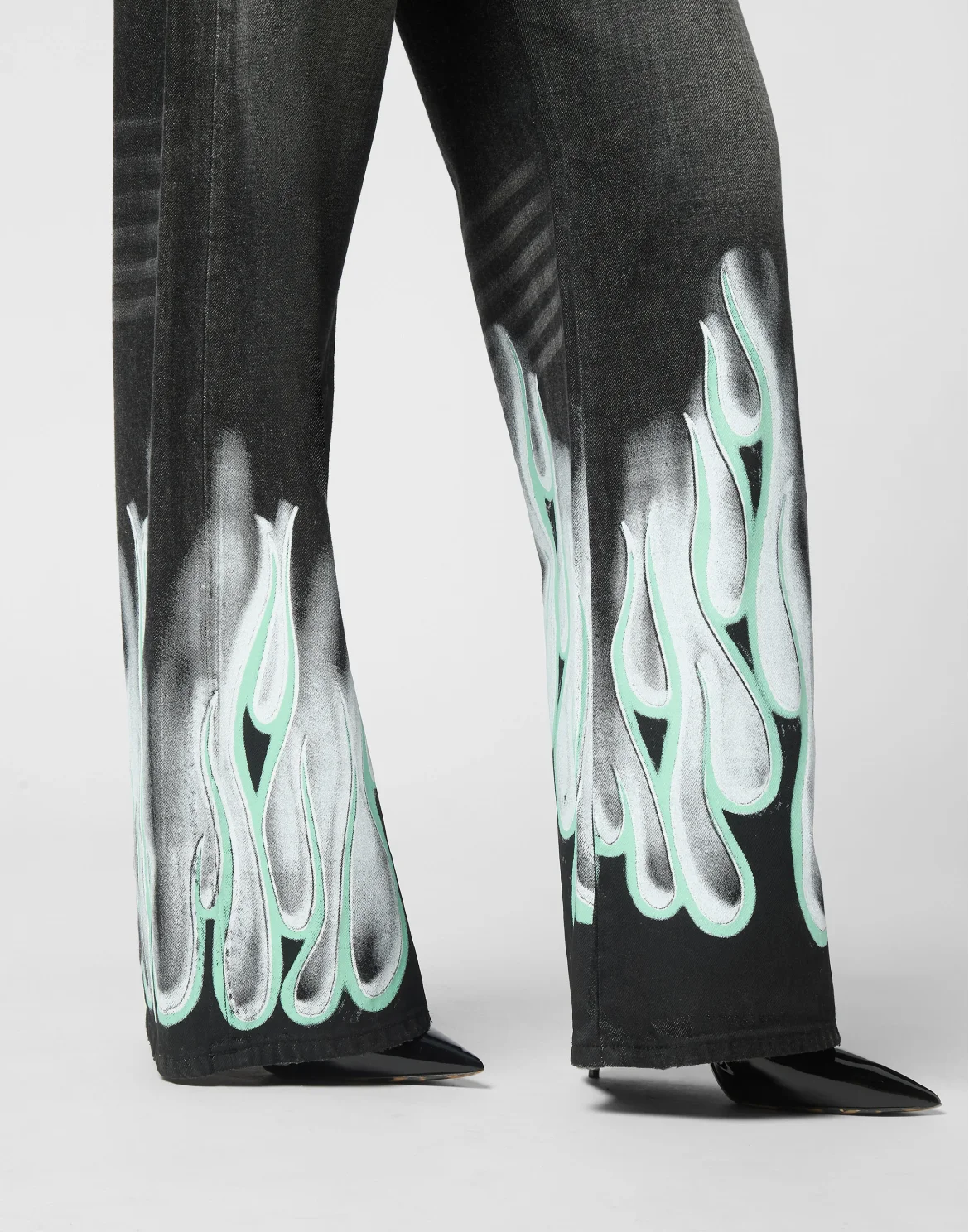 Denim Skater Fit Trousers Flame, цвет: Черный