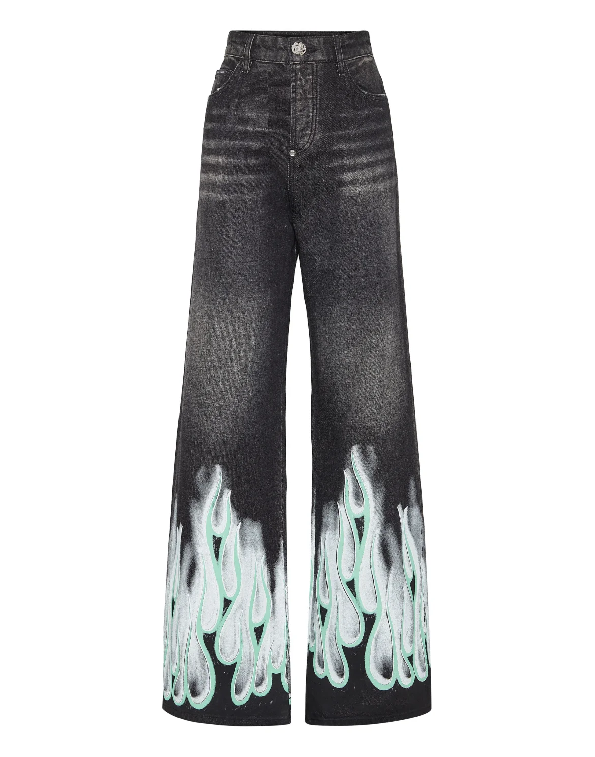 Denim Skater Fit Trousers Flame, цвет: Черный