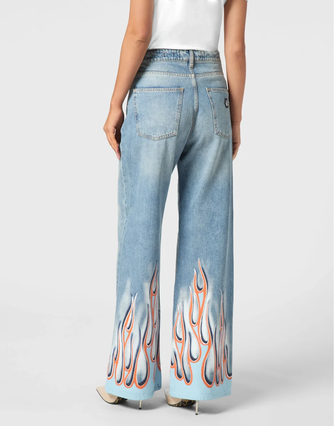 Denim Skater Fit Trousers Flame, цвет: Серый