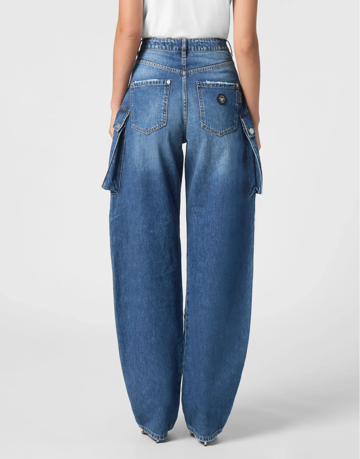 Denim Cargo Trousers, цвет: Синий