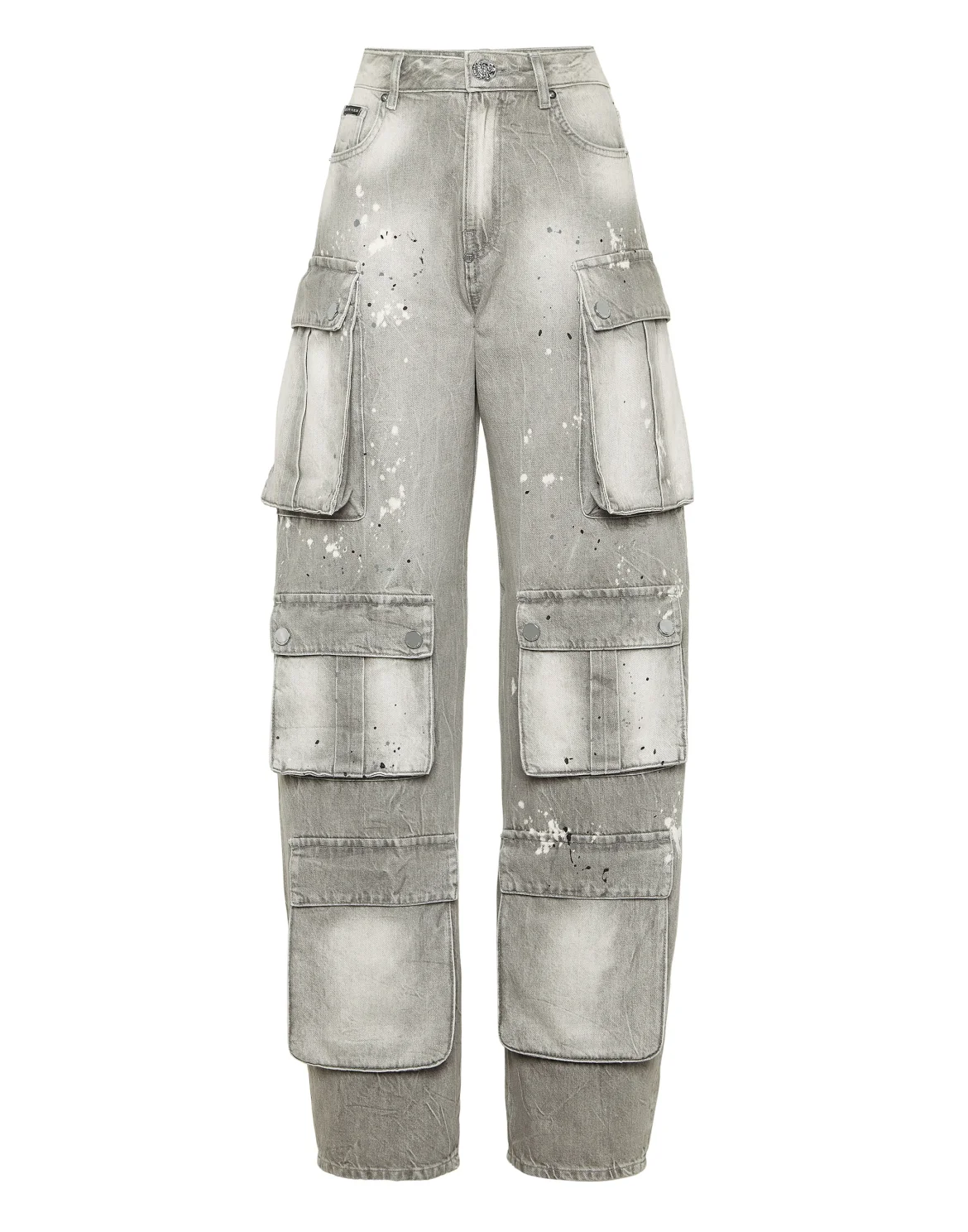 Denim Cargo Trousers, цвет: Серый