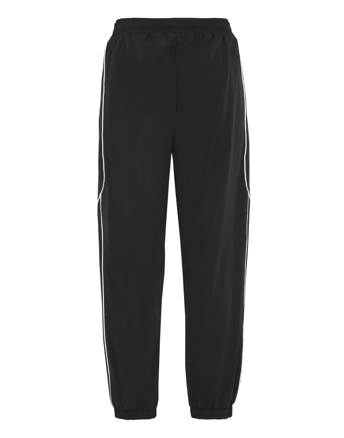 Nylon Loose Fit Piping Jogging Pants Scratch, цвет: Черный