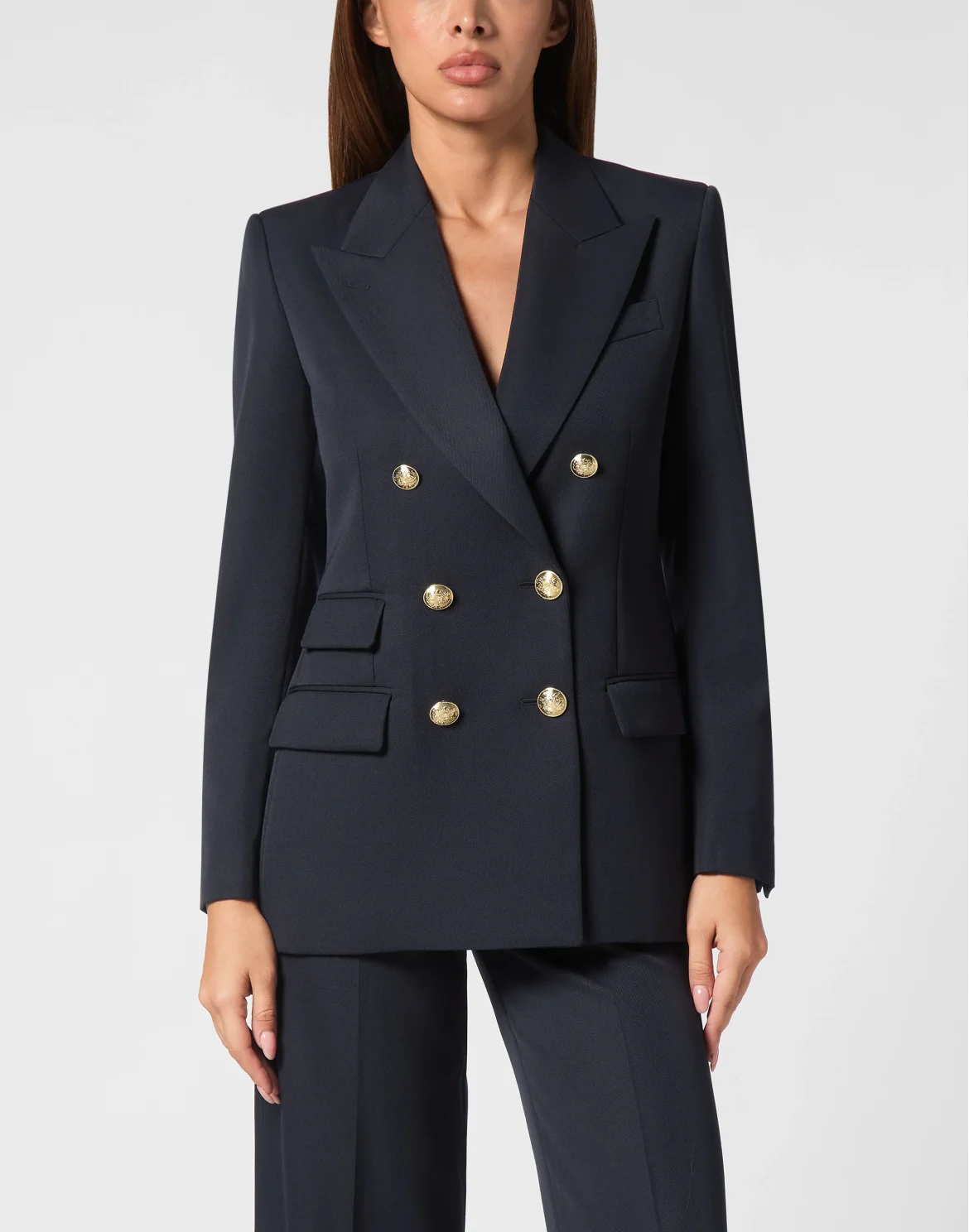Wool Marine Fit Blazer LS, цвет: Синий