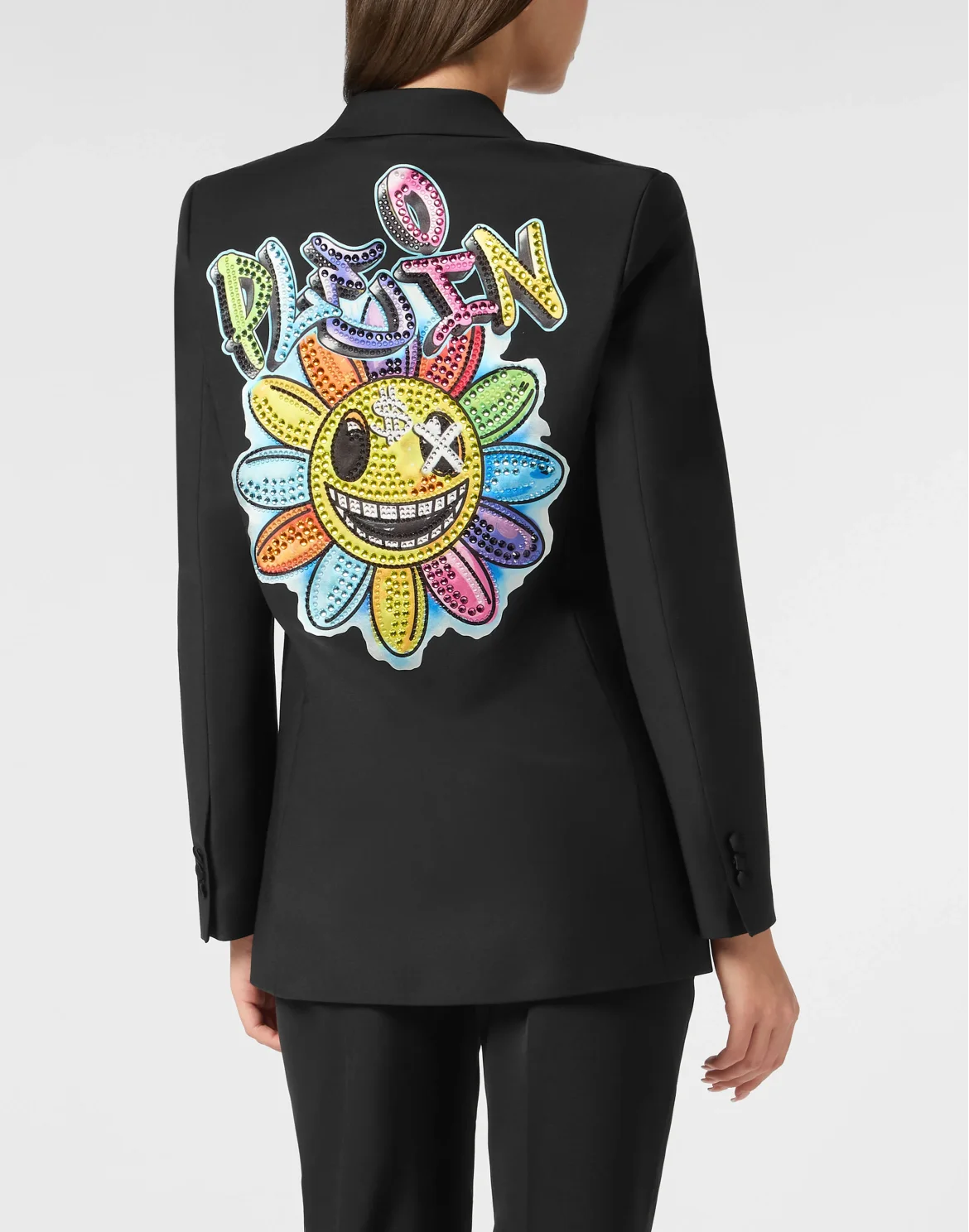 Wool Boyfriend Fit Blazer LS Smile, цвет: Черный