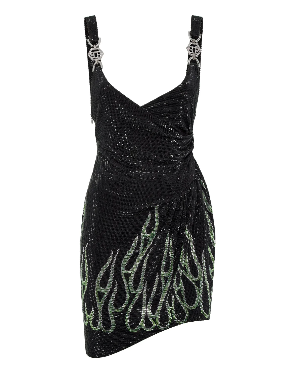 Jersey Strass Mini Dress Flame, цвет: Черный