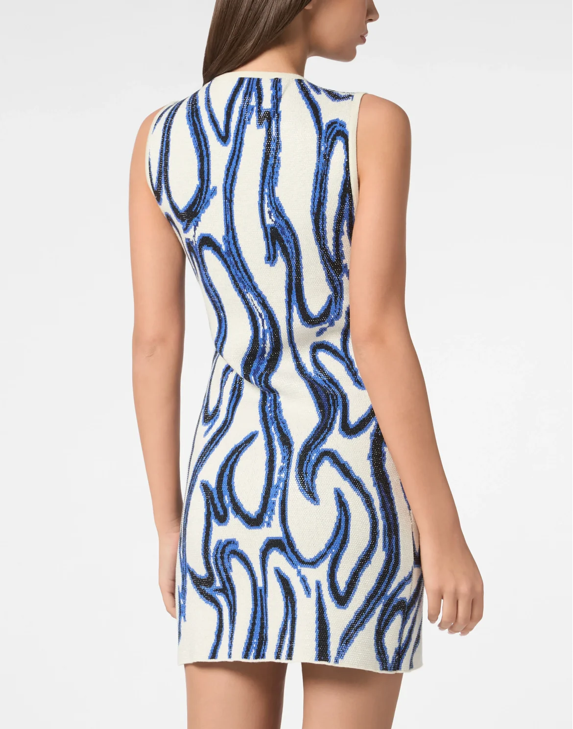 Minidress Jacquard Strass Flames, цвет: Белый