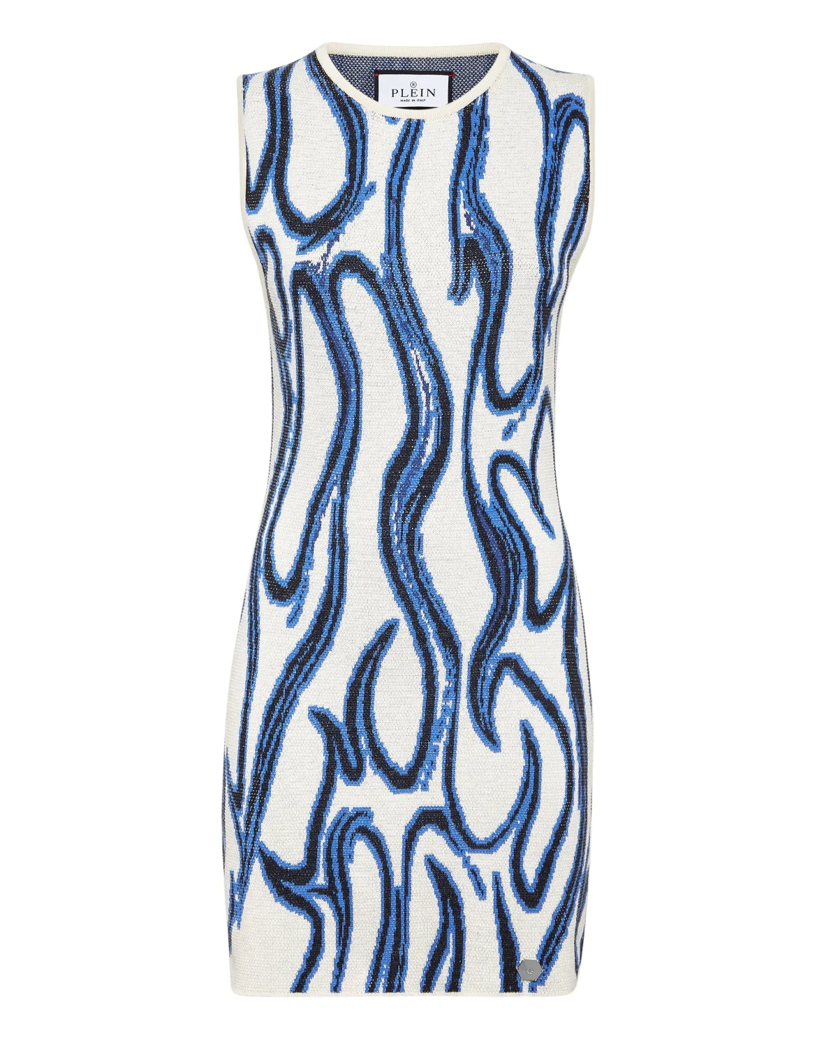 Minidress Jacquard Strass Flames, цвет: Белый
