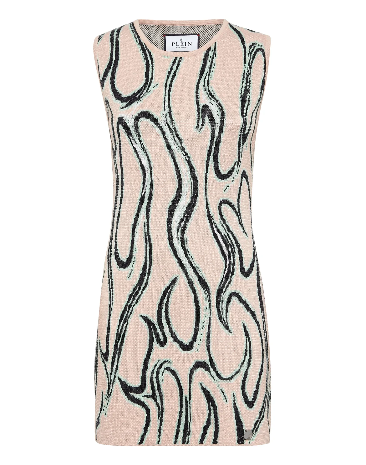 Minidress Jacquard Strass Flames, цвет: Бежевый