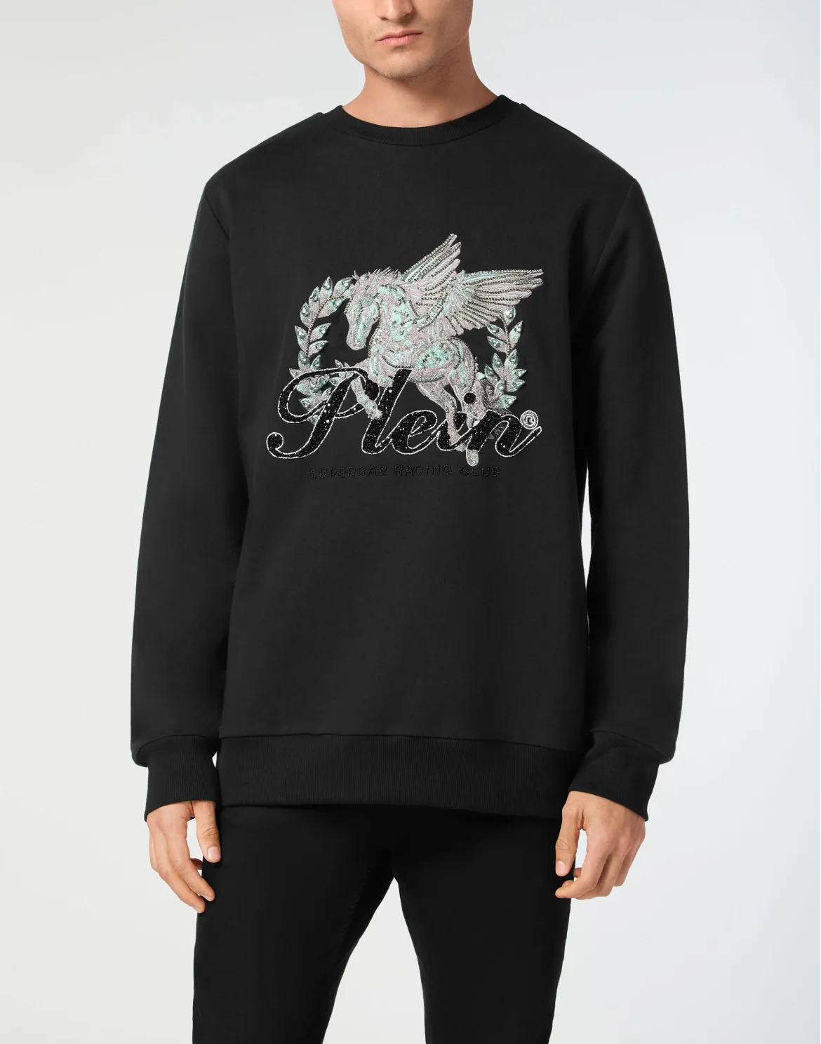 Pullover Round Neck LS Unicorn, цвет: Черный