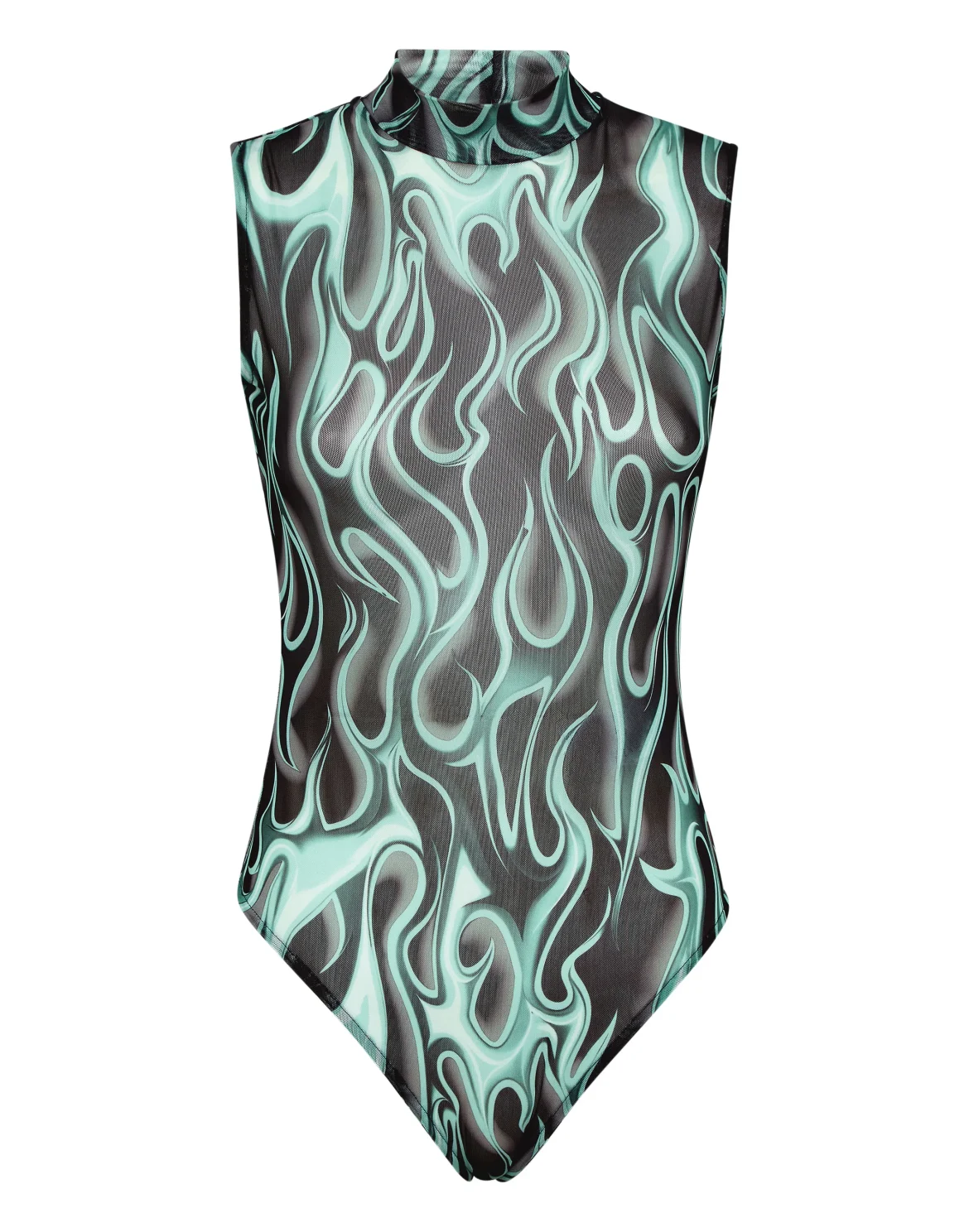 Tulle Body Sleeveless Flame, цвет: Черный