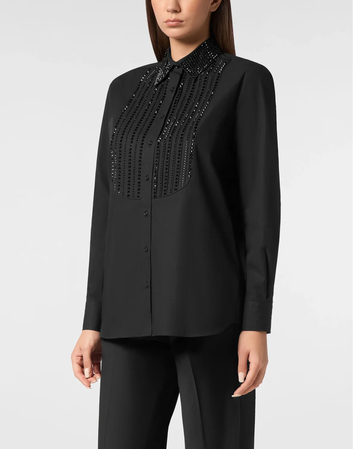 Plastron Strass Regular Shirt, цвет: Черный