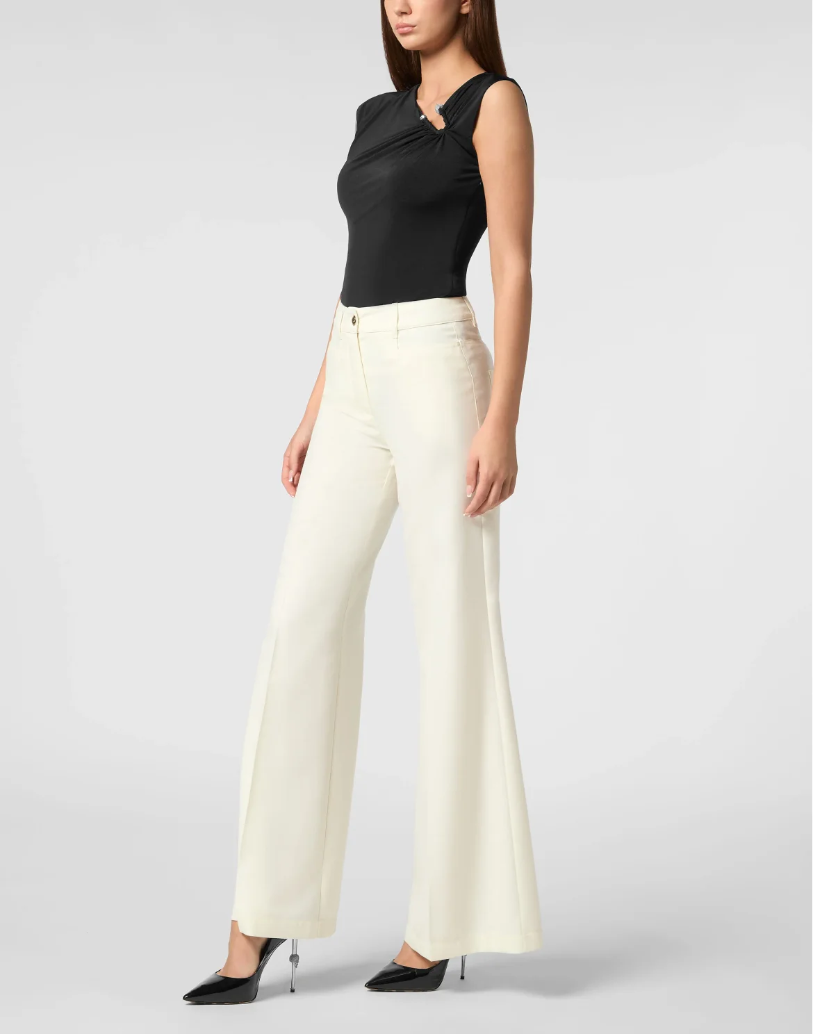 Wool Marine Low Waist Trousers, цвет: Белый